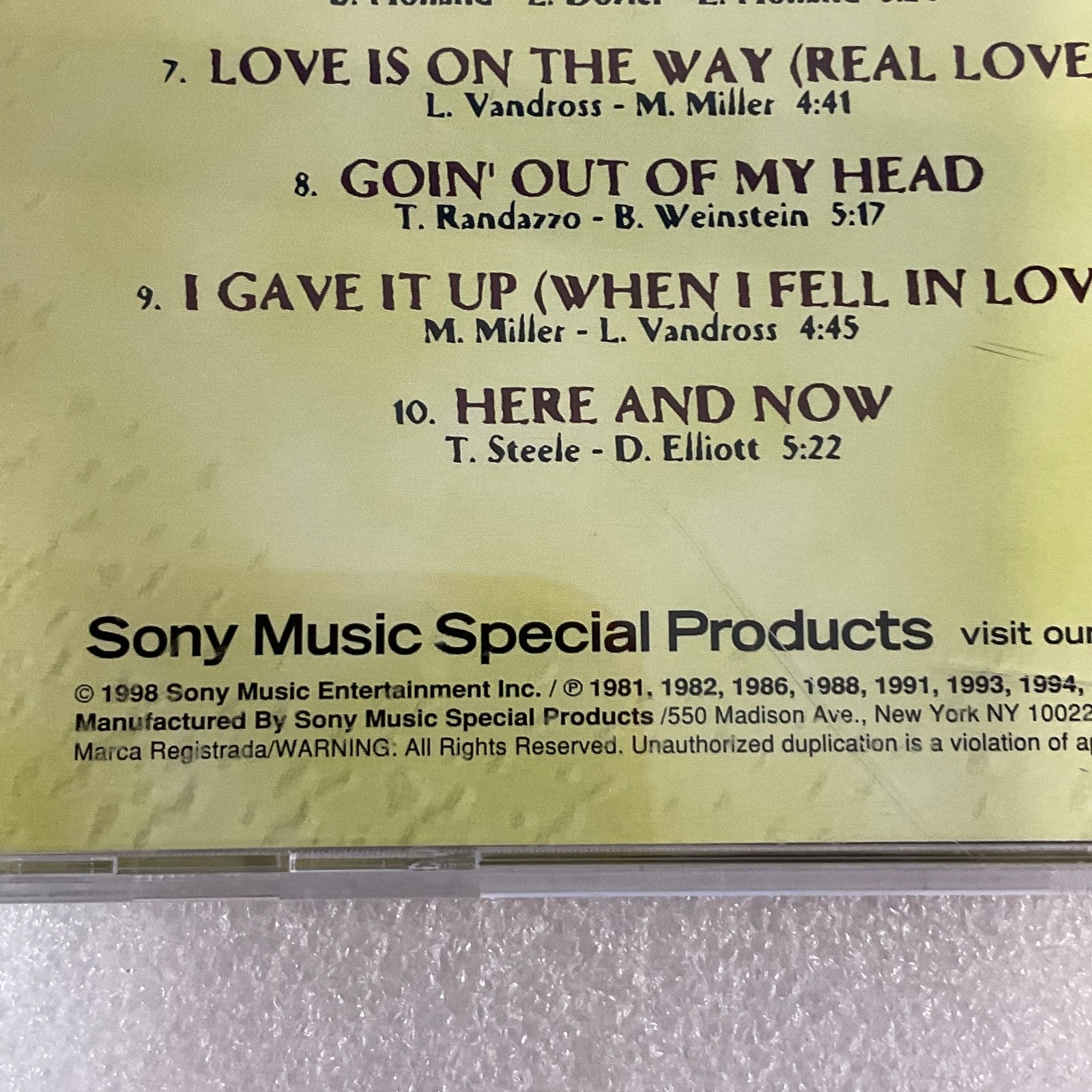 Luther Vandross Love Is On The Way CD Sony Music Special Products A32893 - Image 12