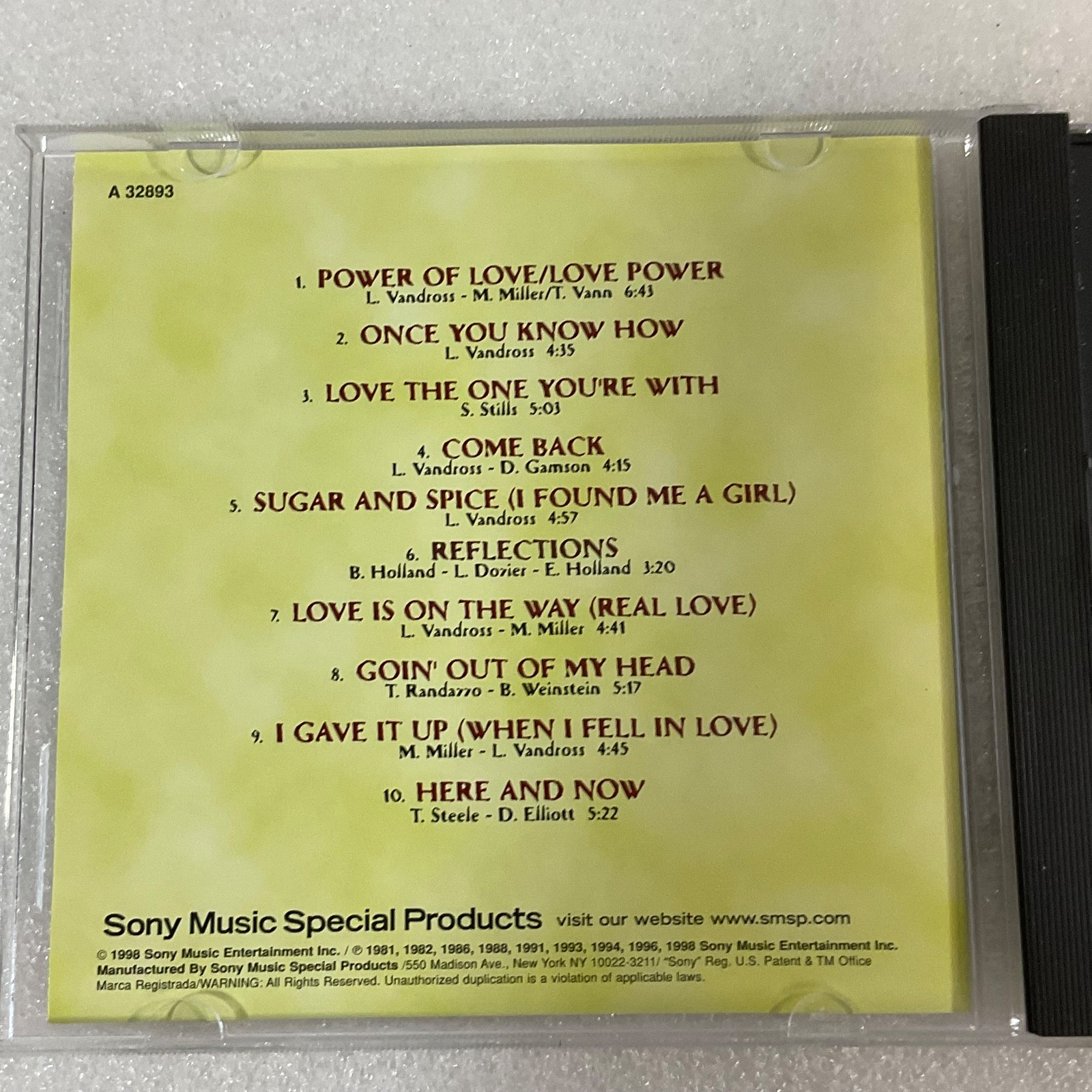 Luther Vandross Love Is On The Way CD Sony Music Special Products A32893 - Image 14