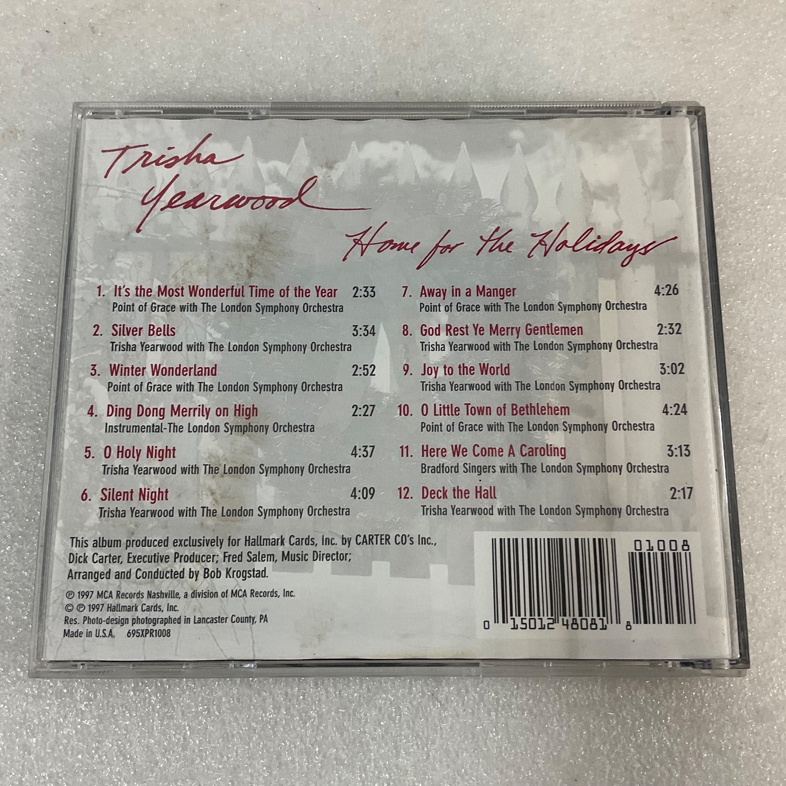 Trisha Yearwood Home for the Holidays CD 1997 Hallmark Christmas Album - Image 2