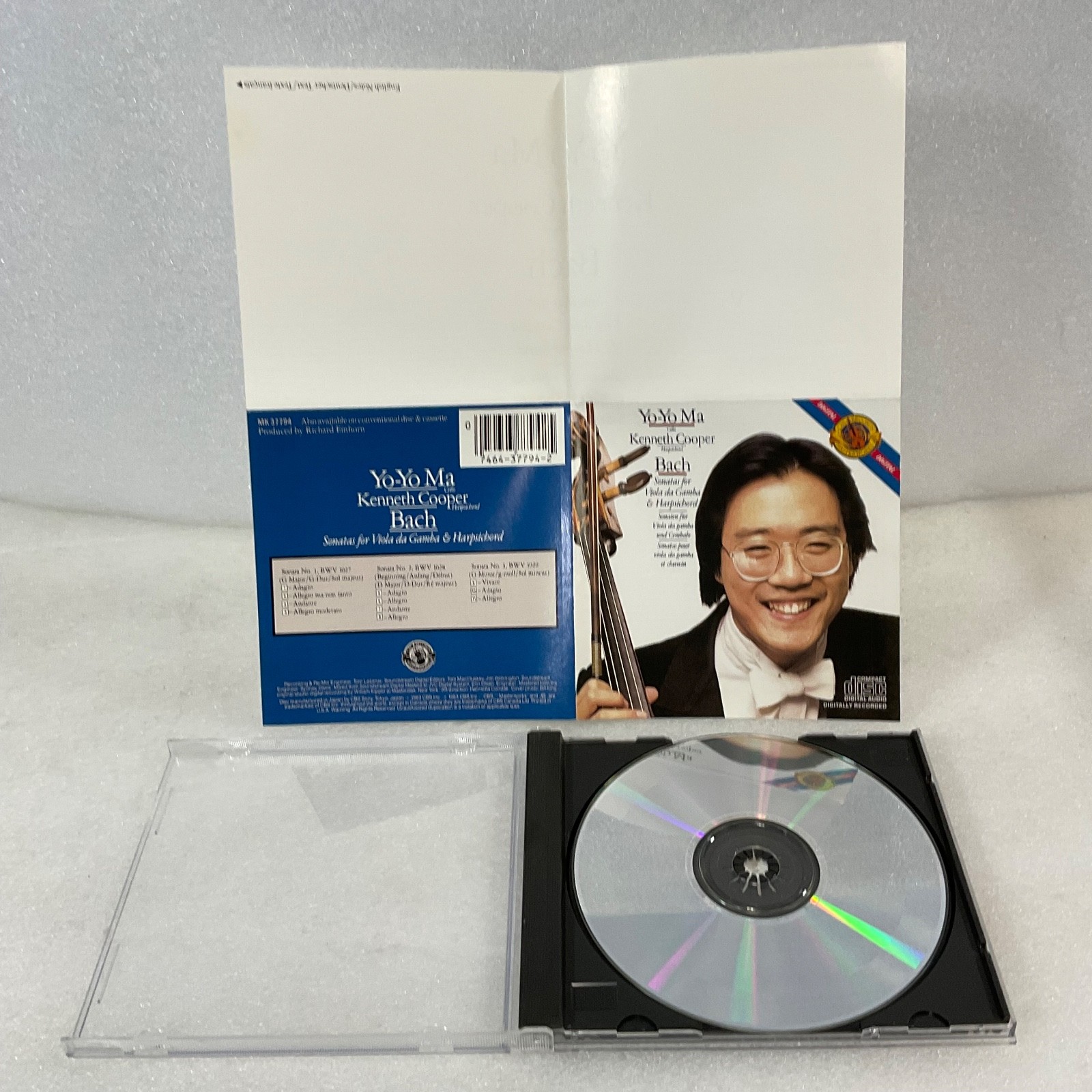 Yo-Yo Ma Kenneth Cooper Bach Sonatas for Viola da Gamba & Harpsichord CD - Image 13
