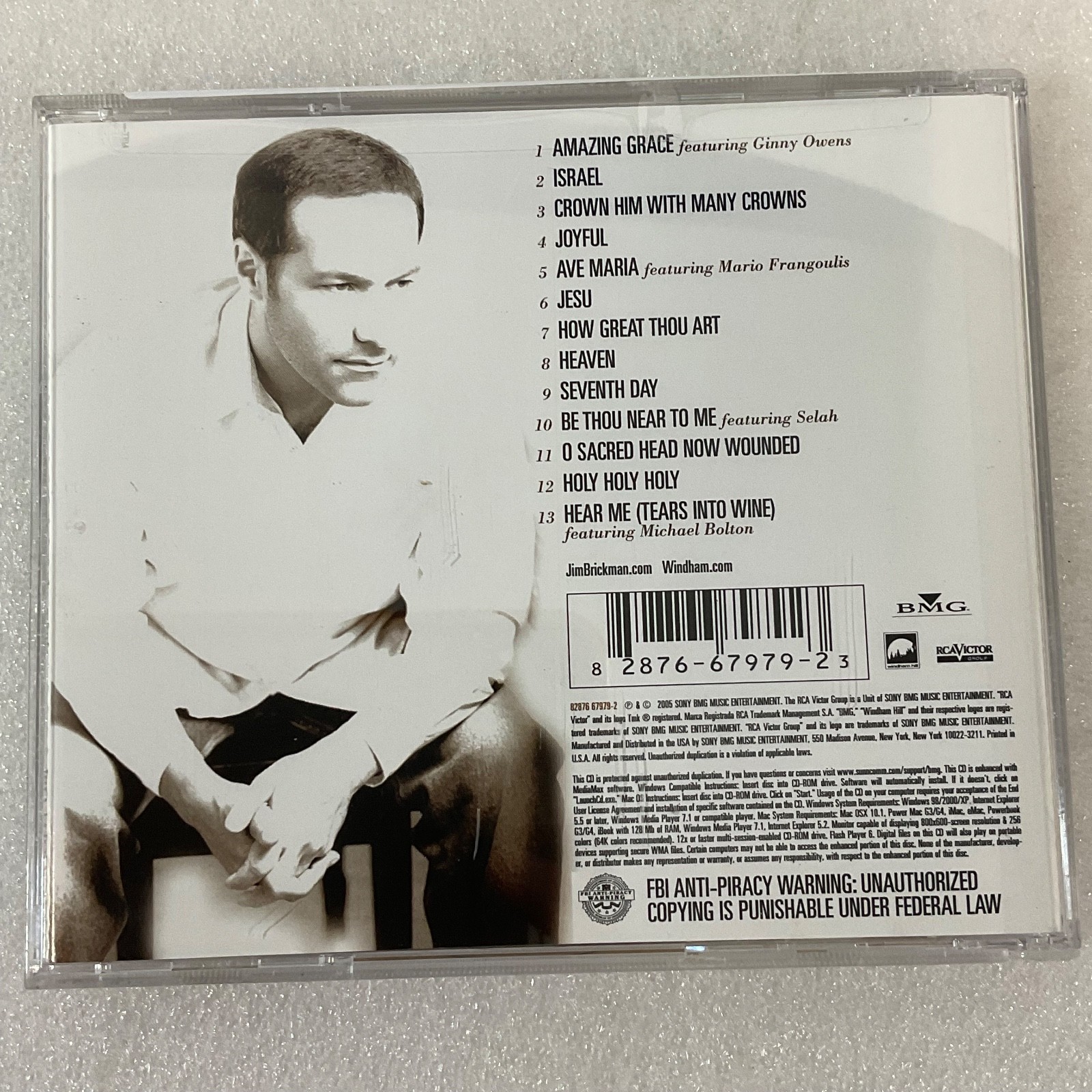 Jim Brickman Grace CD Windham Hill Christian Instrumental Album - Image 2