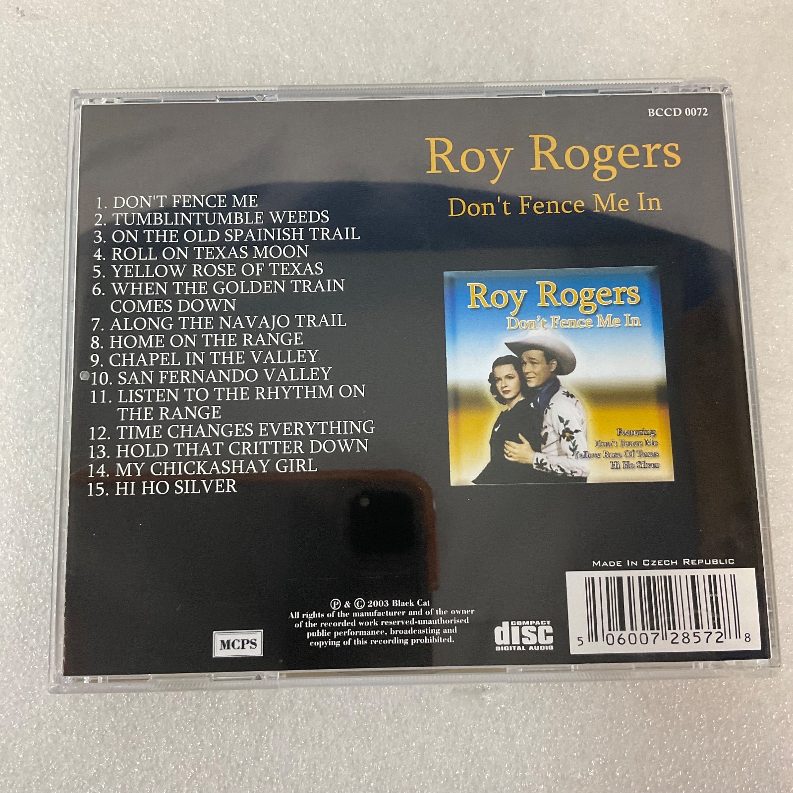 Roy Rogers Don’t Fence Me In CD Album Black Cat BCCD 0072 2003 - Image 2
