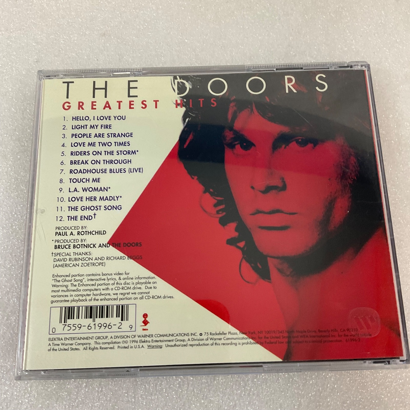 The Doors Greatest Hits CD Album Elektra 61996-2 Enhanced CD - Image 2