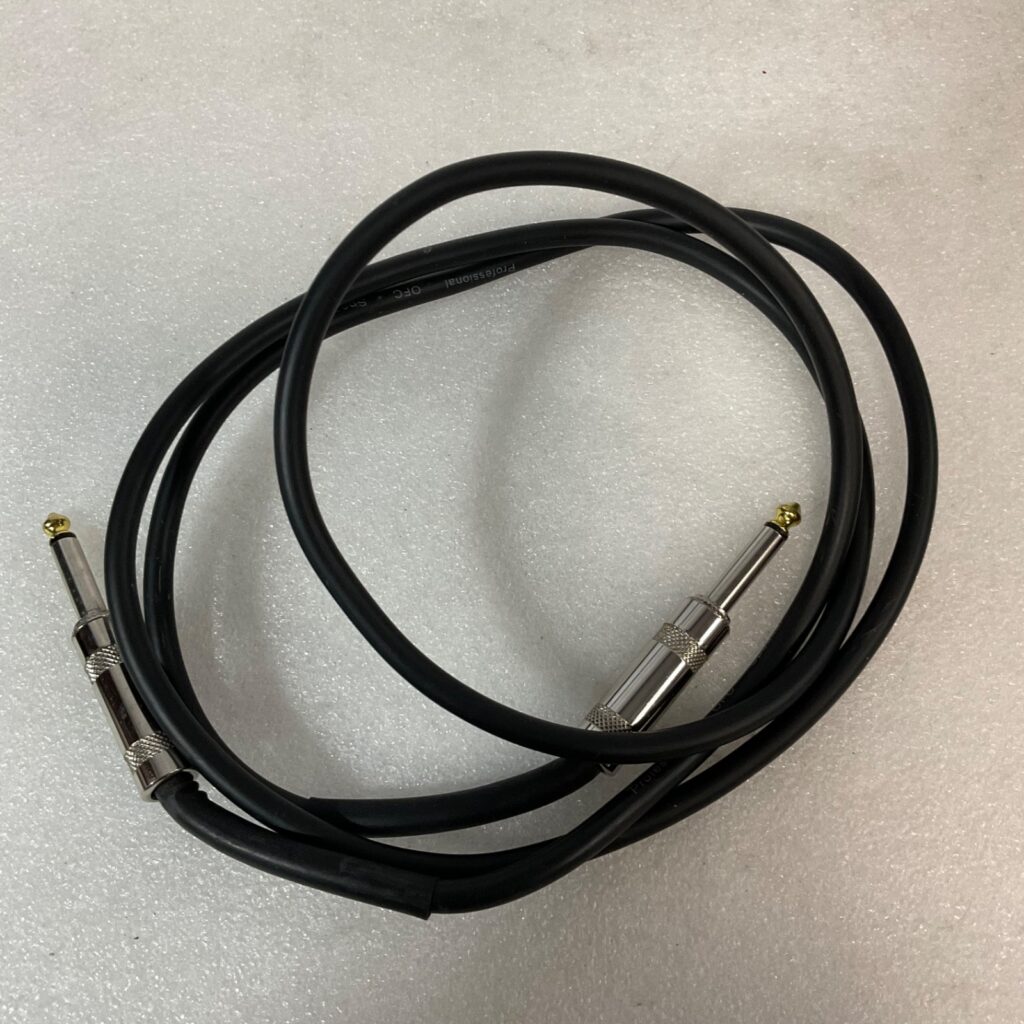 48 in 1/4 in TS Male to Male Audio Cable Black OFC Professional Speaker - Image 1