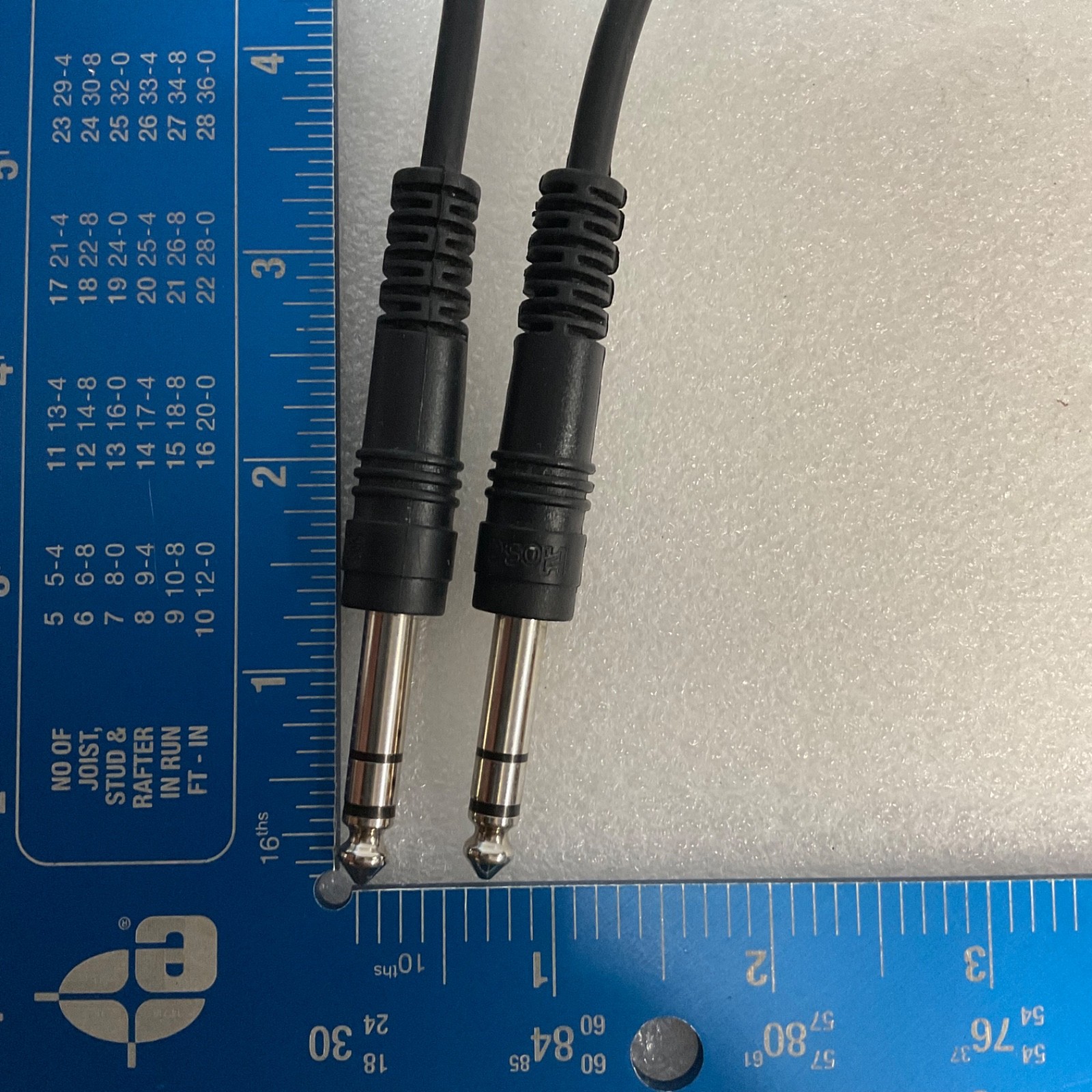 1/4 in TRS Audio Cable 15 ft Black Straight Plugs Instrument Patch Cord - Image 4