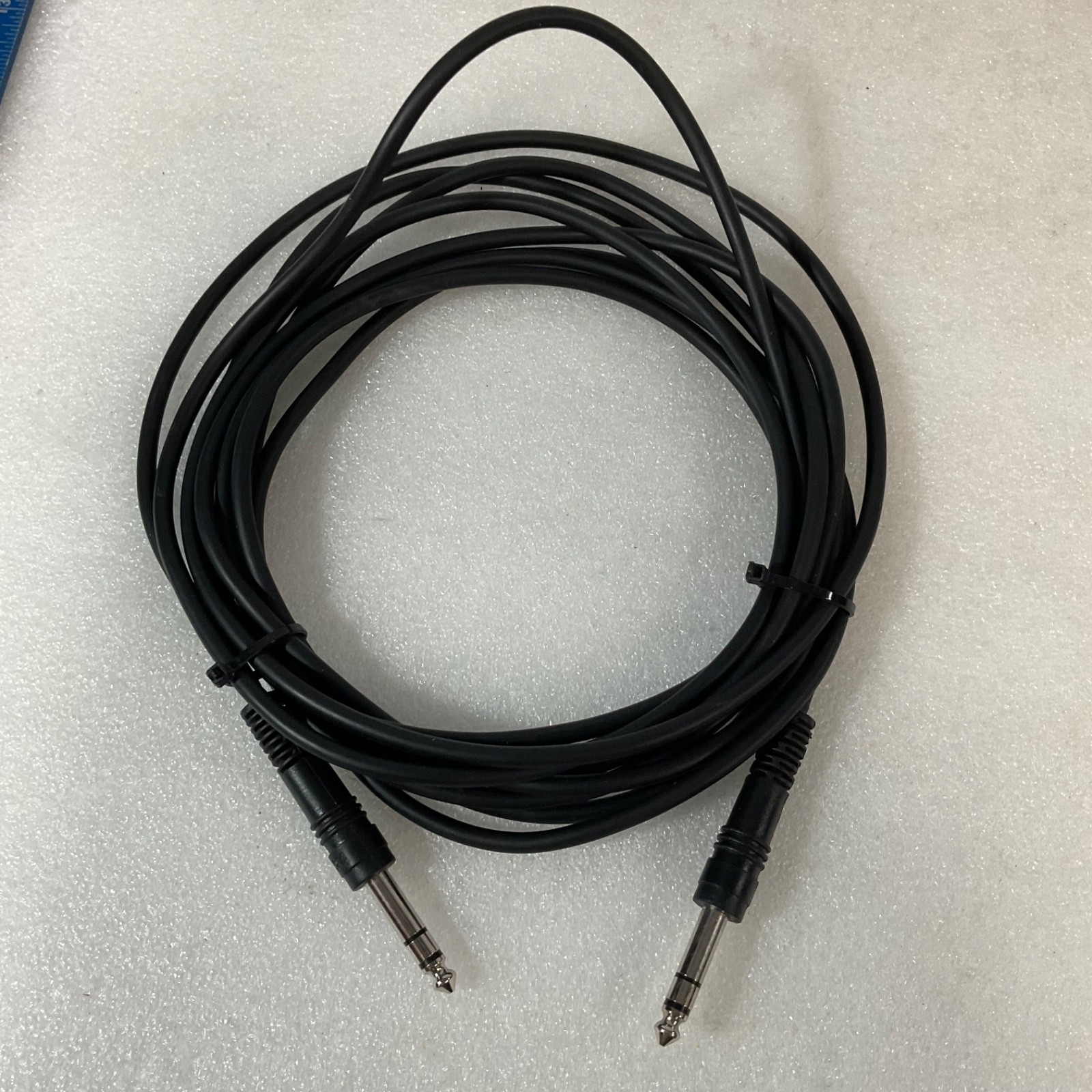 1/4 in TRS Audio Cable 15 ft Black Straight Plugs Instrument Patch Cord - Image 5