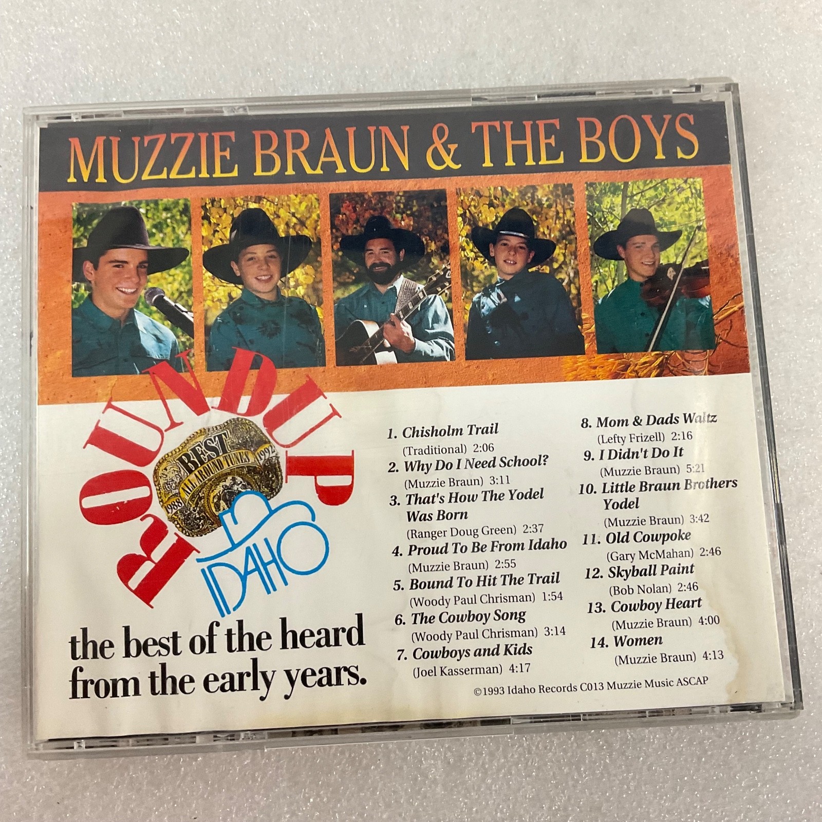 Muzzie Braun & The Boys Roundup CD 1993 Idaho Records Rare Country - Image 2
