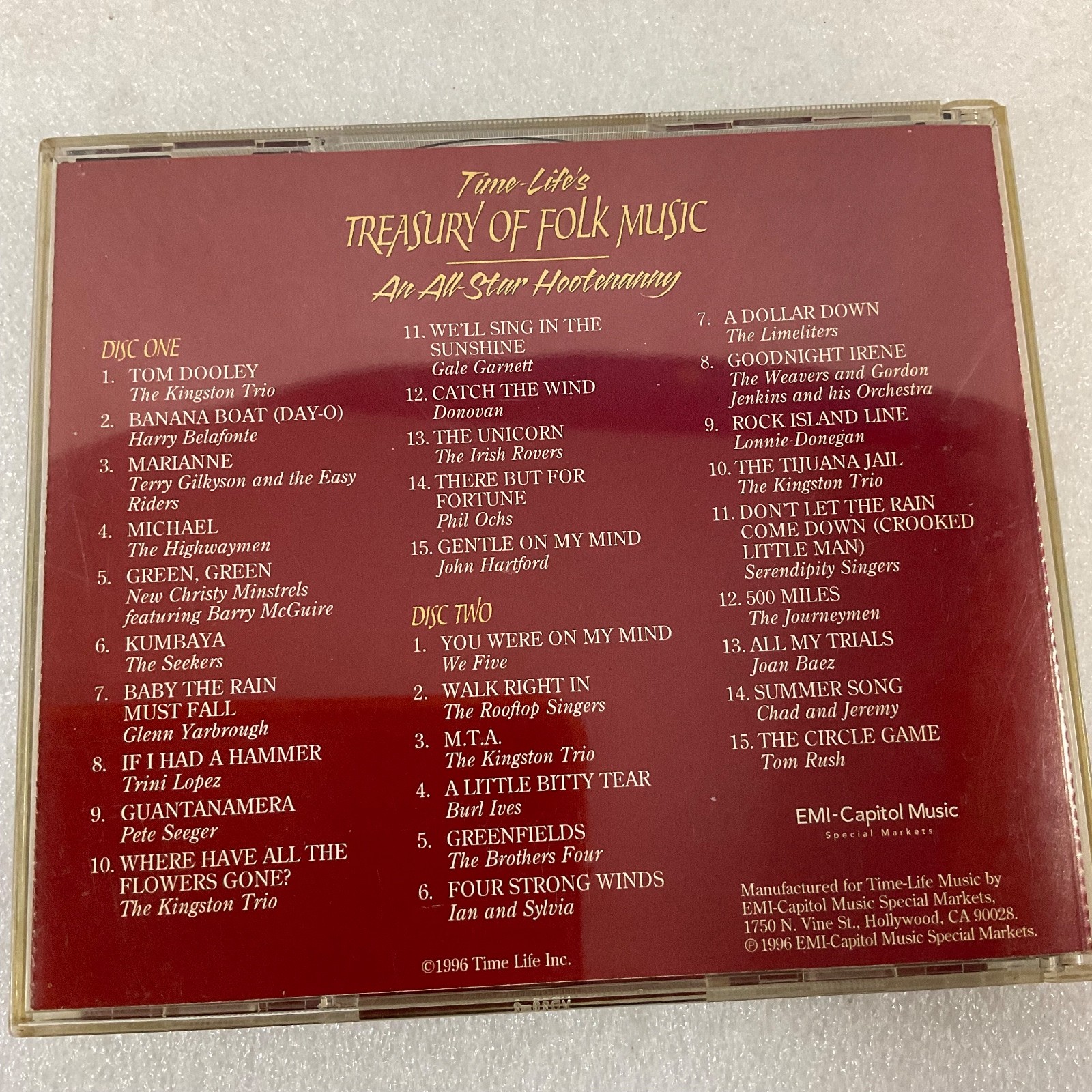 Time-Life Treasury of Folk Music Volume 1 2 CD Set Various Artists - Image 2