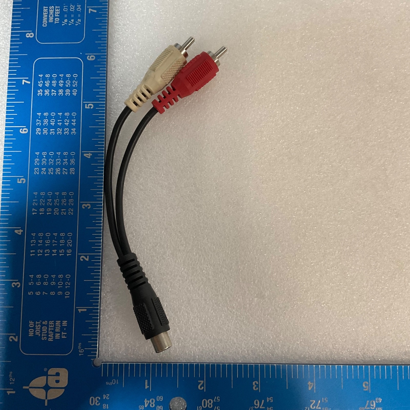 RCA Female to Dual RCA Male Y Adapter Cable 6 in Black Red White - Image 4
