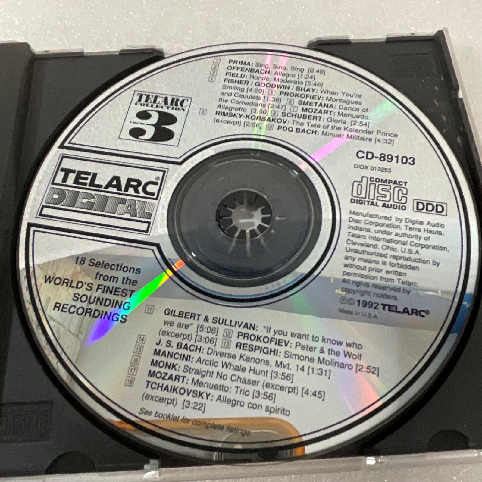 The Telarc Collection Vol. 3 (1992) Various Artists Classical / Pops / Jazz CD - Image 9