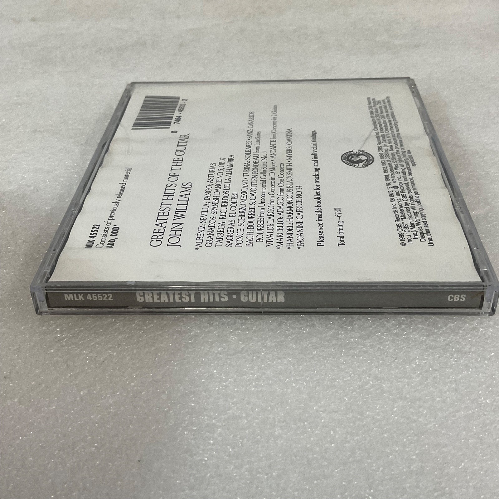 John Williams Greatest Hits of the Guitar CBS Masterworks CD Classical - Image 8