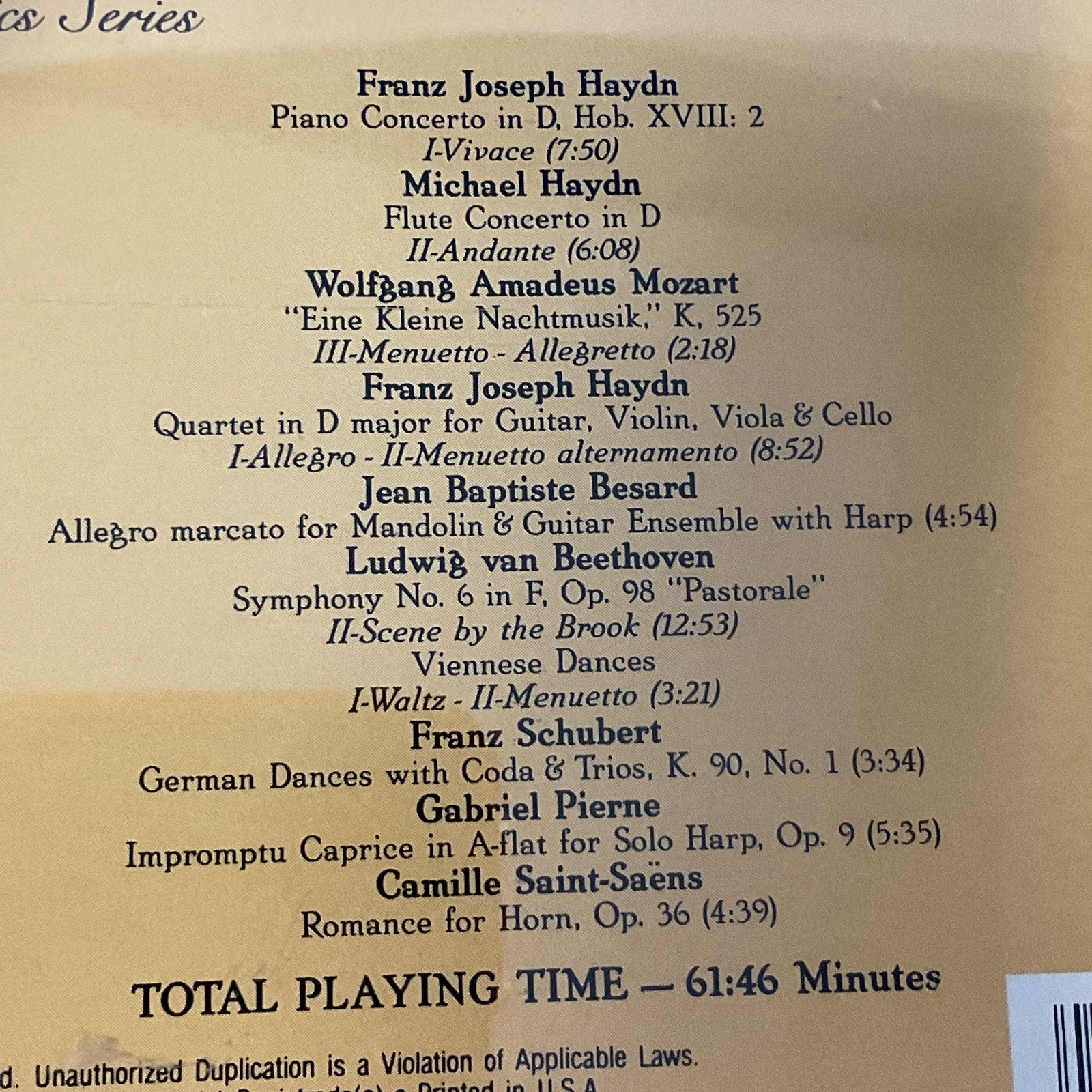 Music for a Lazy Afternoon CD Allegretto Cameo Classics Series ACD 8713 - Image 11