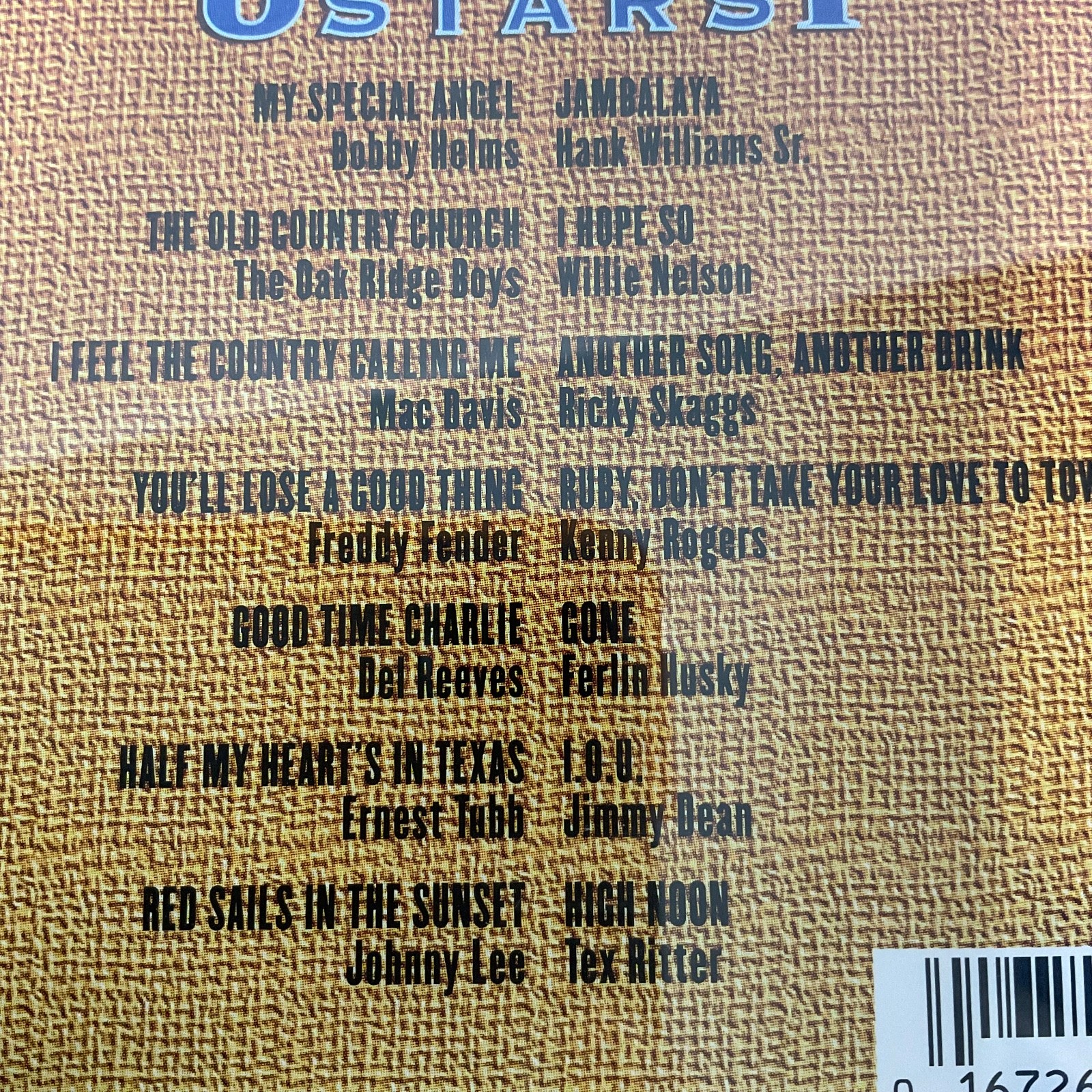 Country Stars Volume One CD 1996 Various Artists 15 Original Hits - Image 12