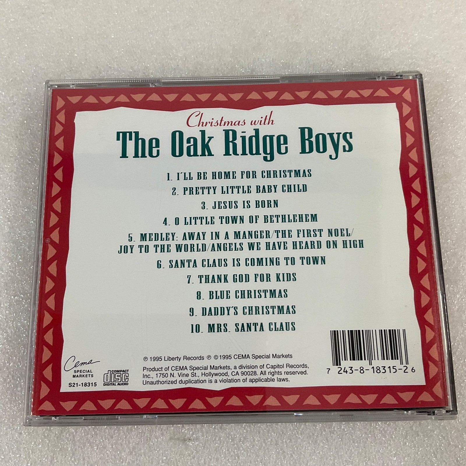 Christmas with The Oak Ridge Boys CD 1995 Holiday Country Gospel - Image 2