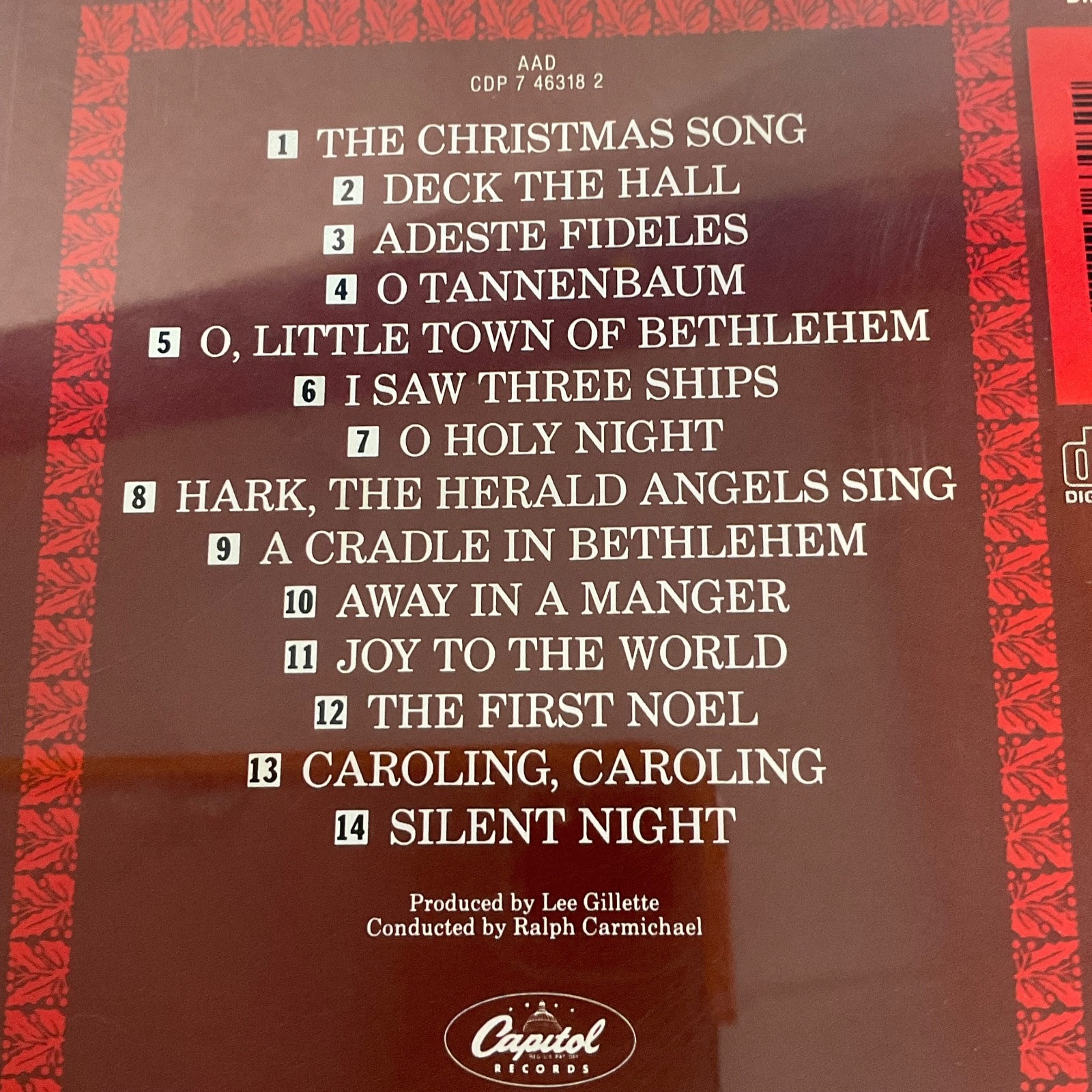 Nat King Cole The Christmas Song CD Capitol 1986 Holiday Classics - Image 10