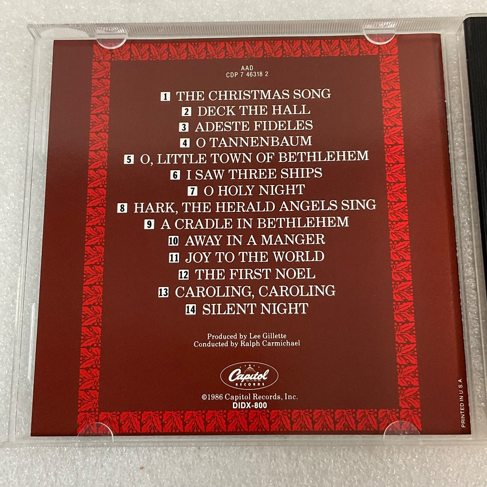 Nat King Cole The Christmas Song CD Capitol 1986 Holiday Classics - Image 11