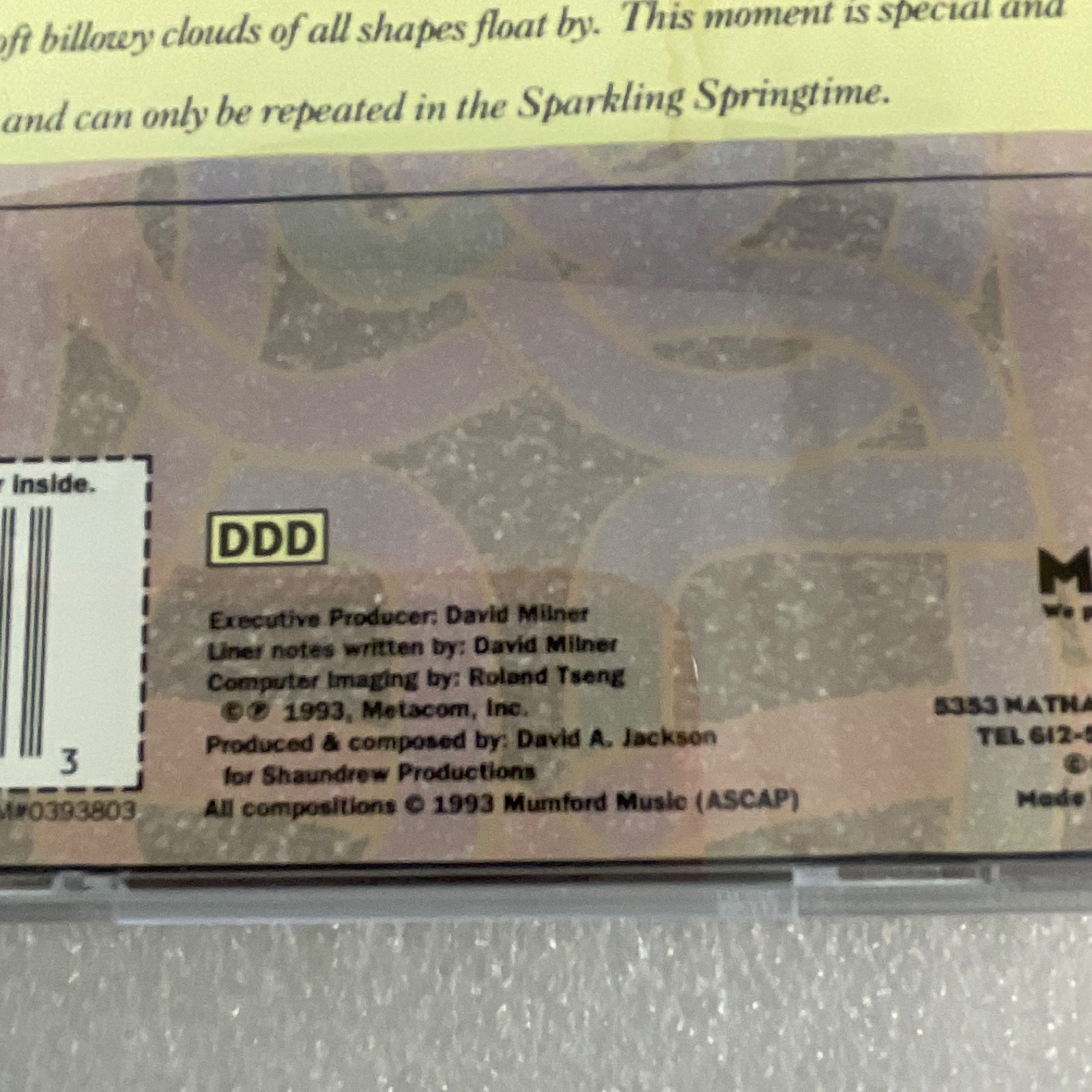 Sparkling Springtime CD Listener’s Choice Metacom 1993 Nature Sounds Ambient - Image 8