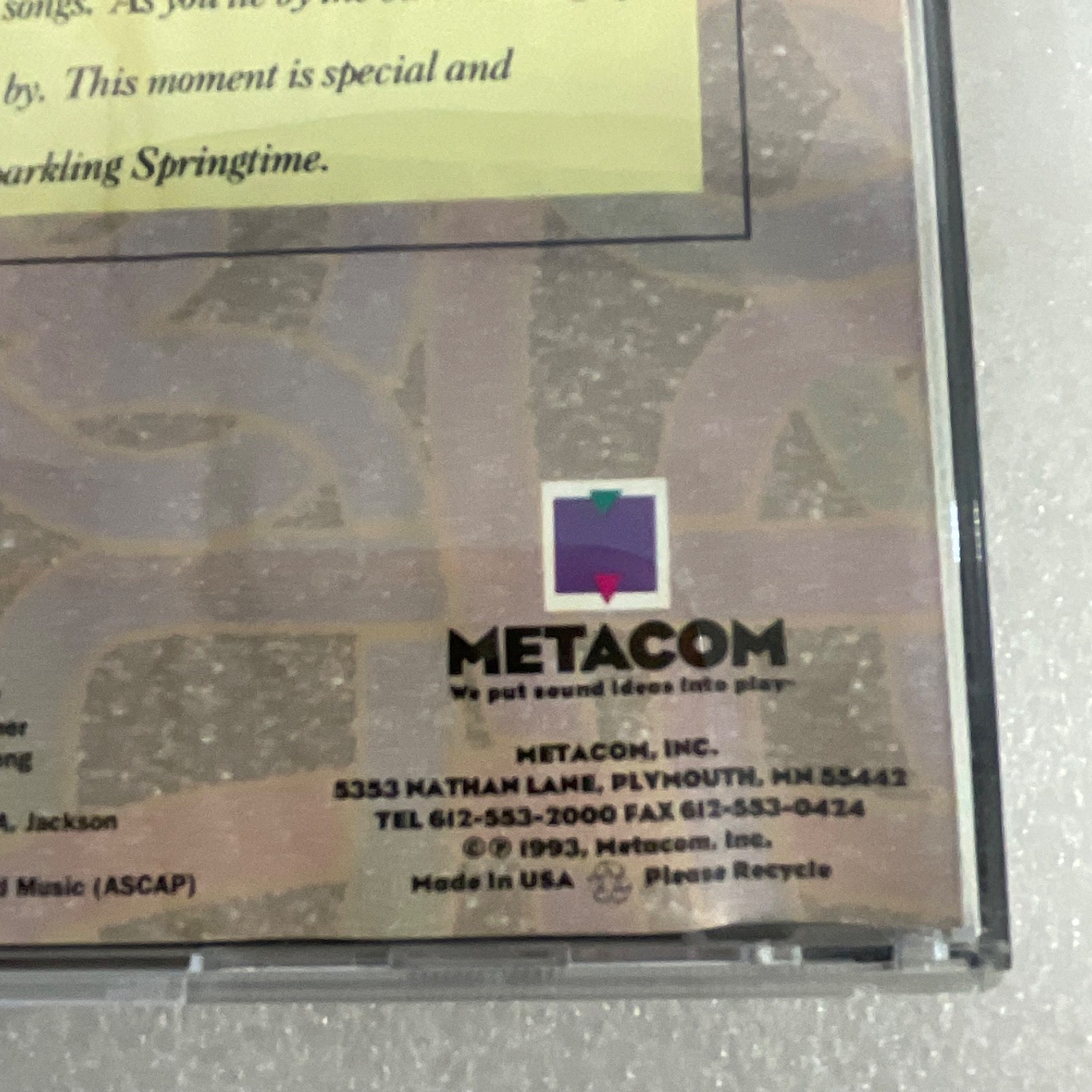 Sparkling Springtime CD Listener’s Choice Metacom 1993 Nature Sounds Ambient - Image 9
