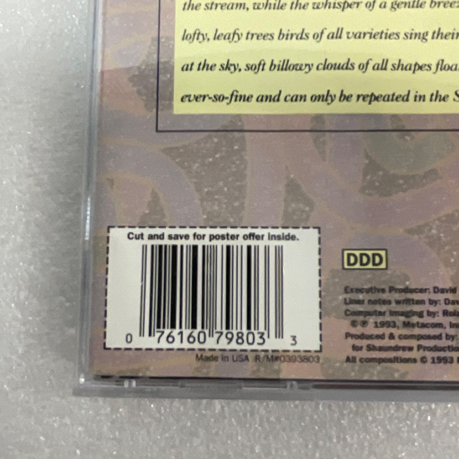 Sparkling Springtime CD Listener’s Choice Metacom 1993 Nature Sounds Ambient - Image 7