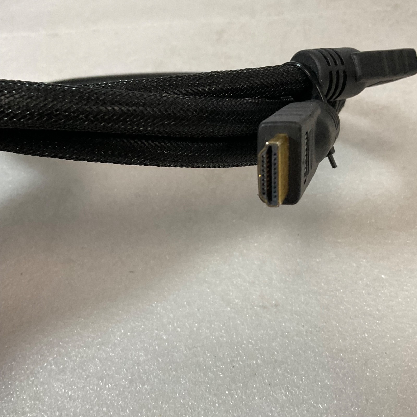 72 in Heavy Duty Braided HDMI Cable Gold Tone Connectors Black - Image 3