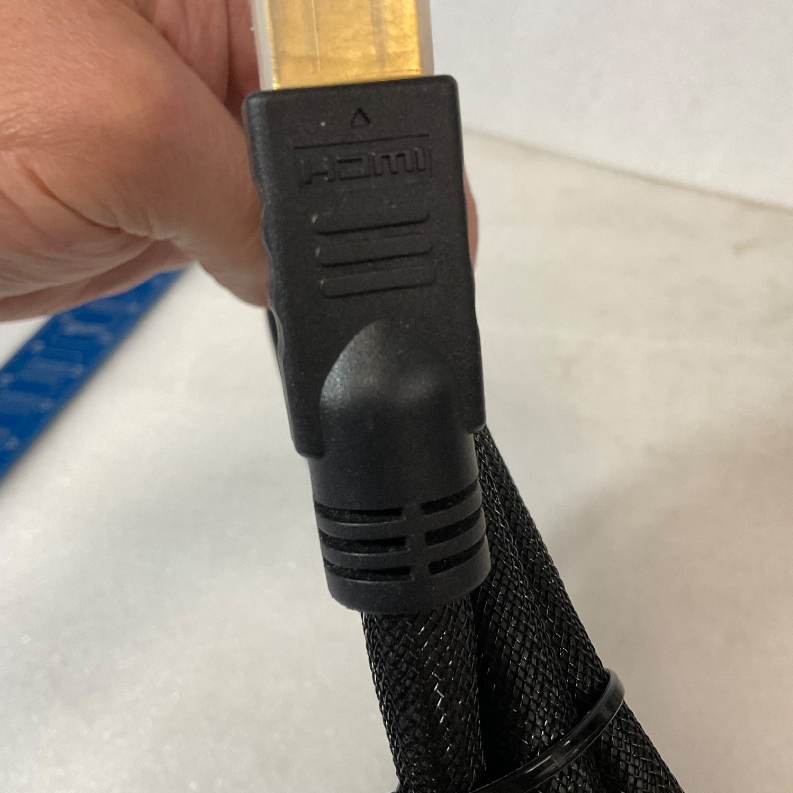 72 in Braided HDMI Cable Male to Male Gold Tone Connectors Black - Image 4