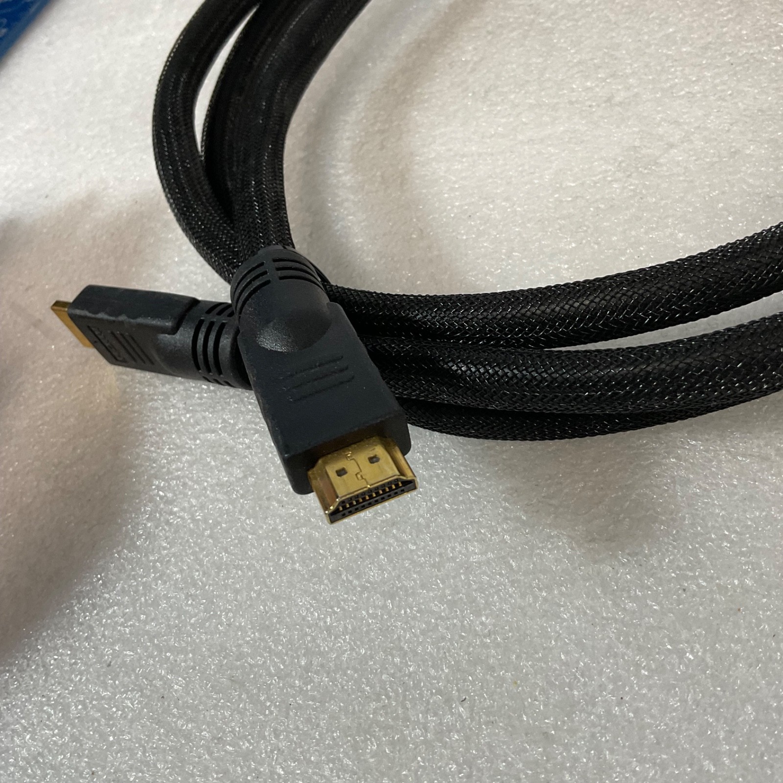 72 in Heavy Duty Braided HDMI Cable Gold Tone Connectors Black - Image 2