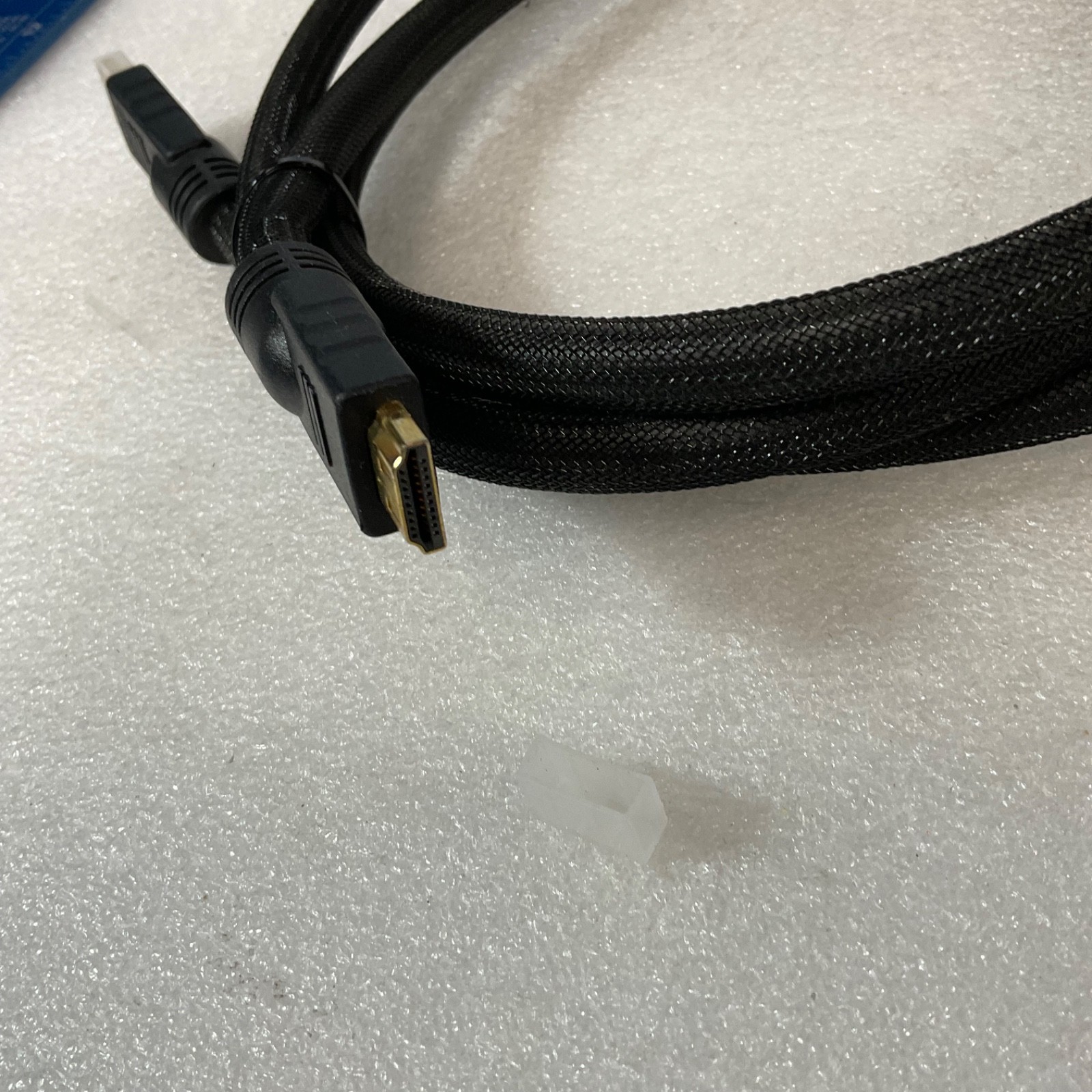 72 in Braided HDMI Cable Male to Male Gold Tone Connectors Black - Image 3