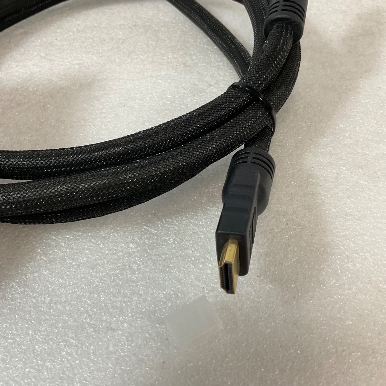 72 in Braided HDMI Cable Male to Male Gold Tone Connectors Black - Image 2