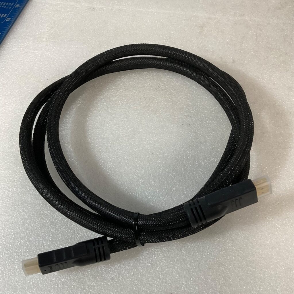 72 in Braided HDMI Cable Male to Male Gold Tone Connectors Black - Image 1