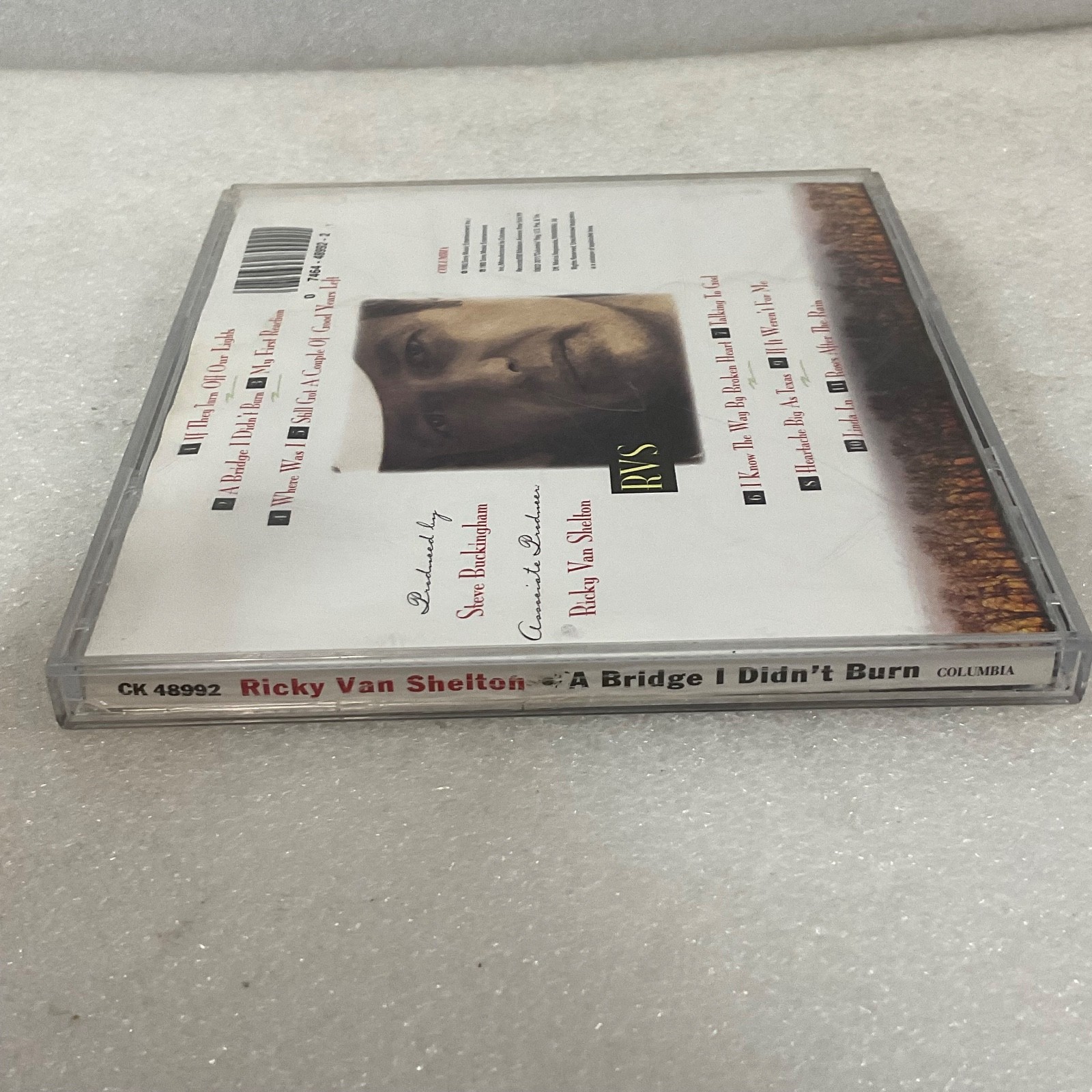 Ricky Van Shelton A Bridge I Didn't Burn CD 1993 Columbia Country Album - Image 5
