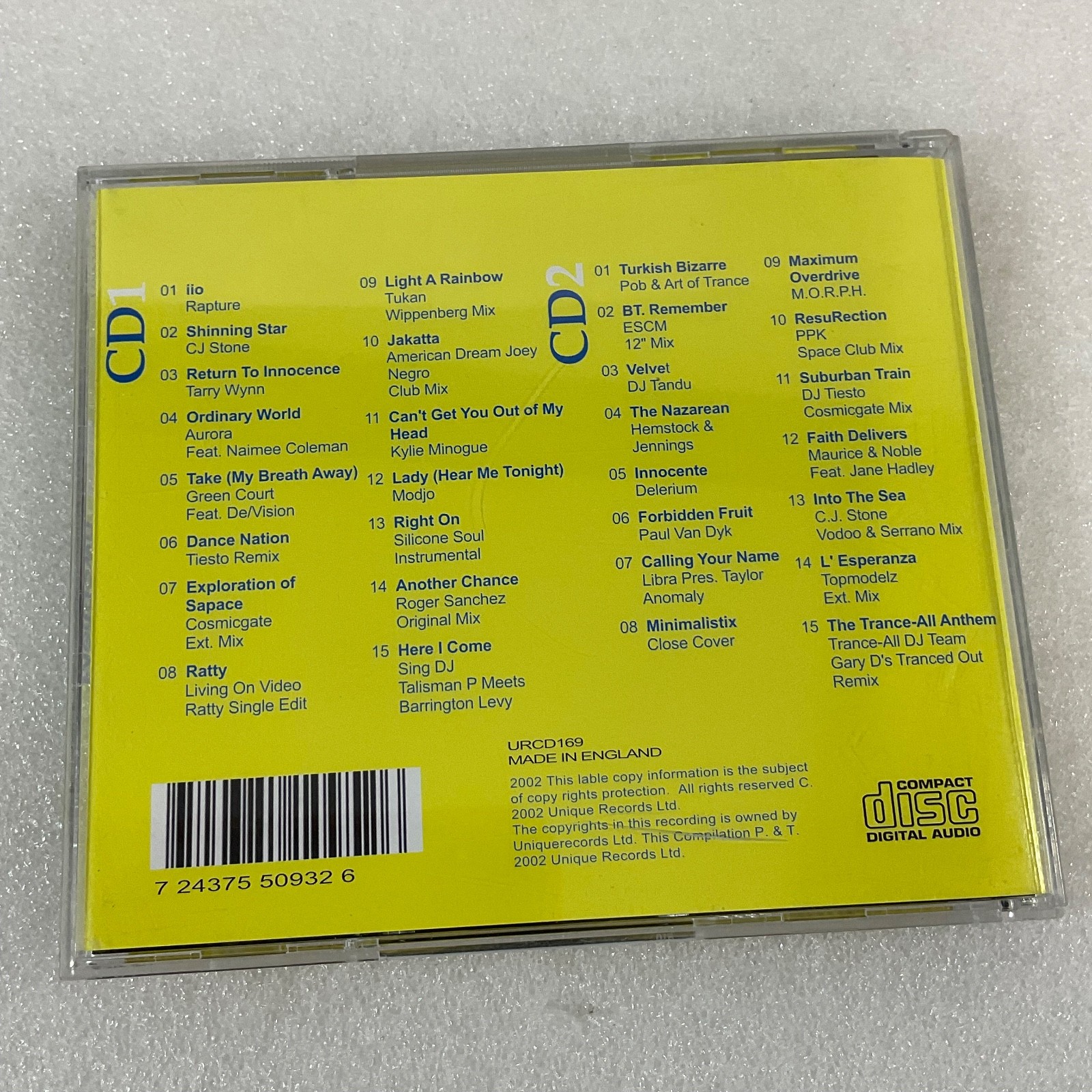 Meltdown Ibiza CD1 Only Trance Compilation 2002 Unique Records Missing Disc 2 - Image 2