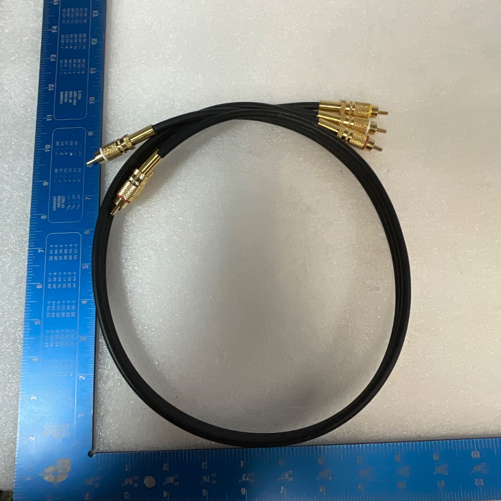 36 in Triple RCA Male to Male RGB Component Video Cable Gold Tone Connectors - Image 8