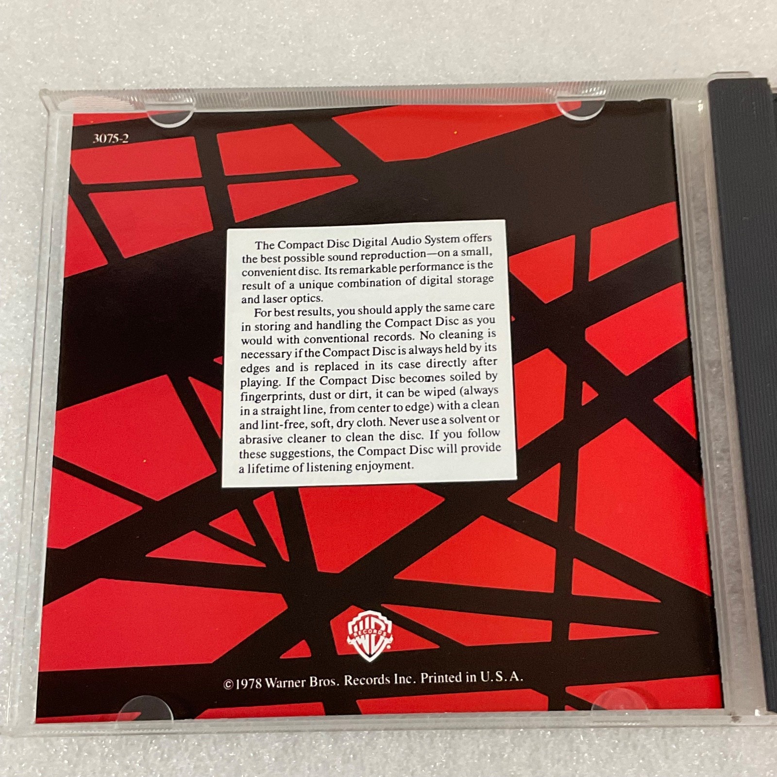 Van Halen Self-Titled CD 1978 Warner Bros. 3075-2 Made in USA Classic Rock - Image 10