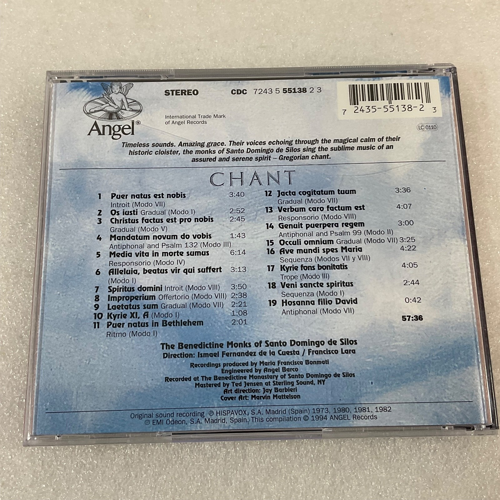 Chant CD The Benedictine Monks of Santo Domingo de Silos Angel Records - Image 2