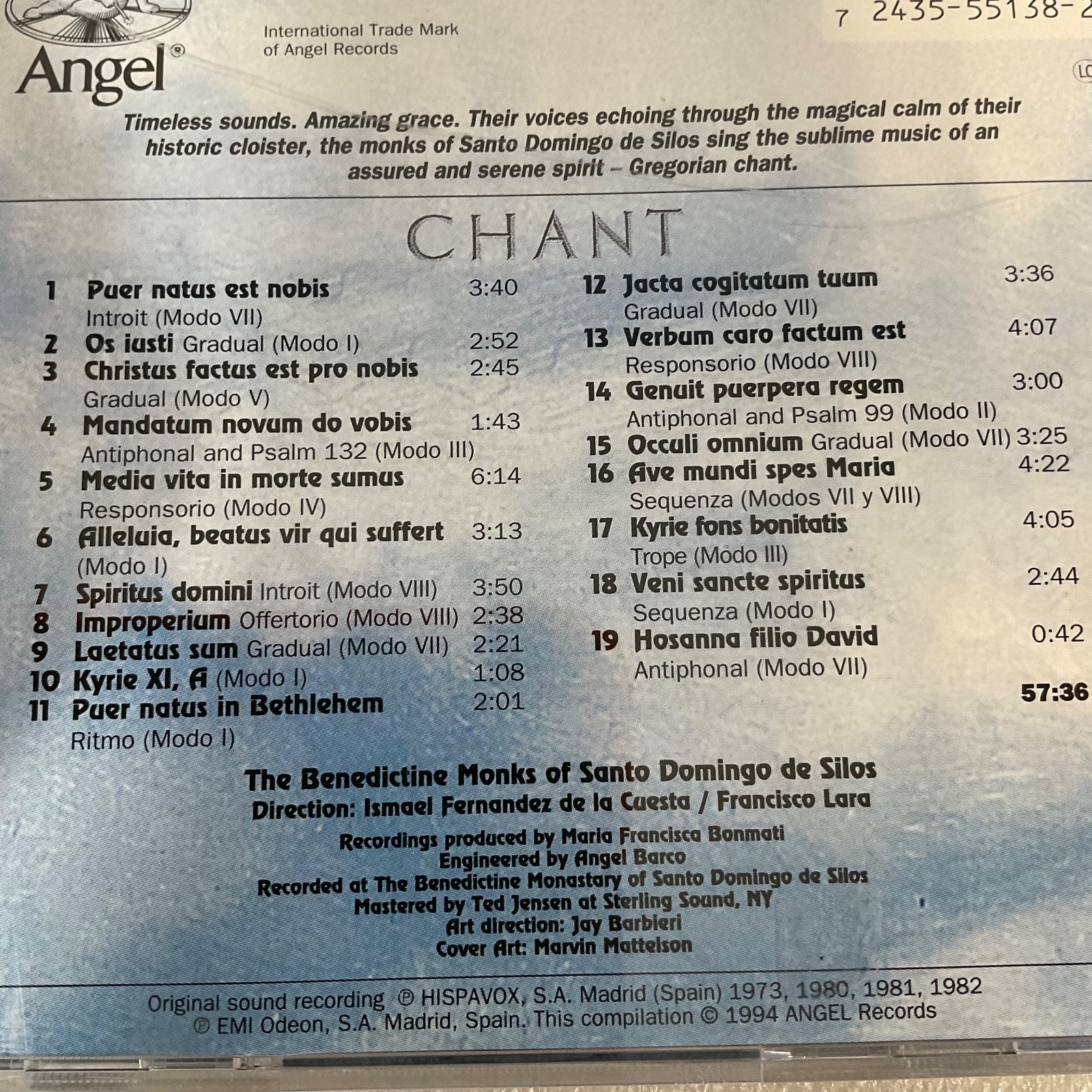 Chant CD The Benedictine Monks of Santo Domingo de Silos Angel Records - Image 14