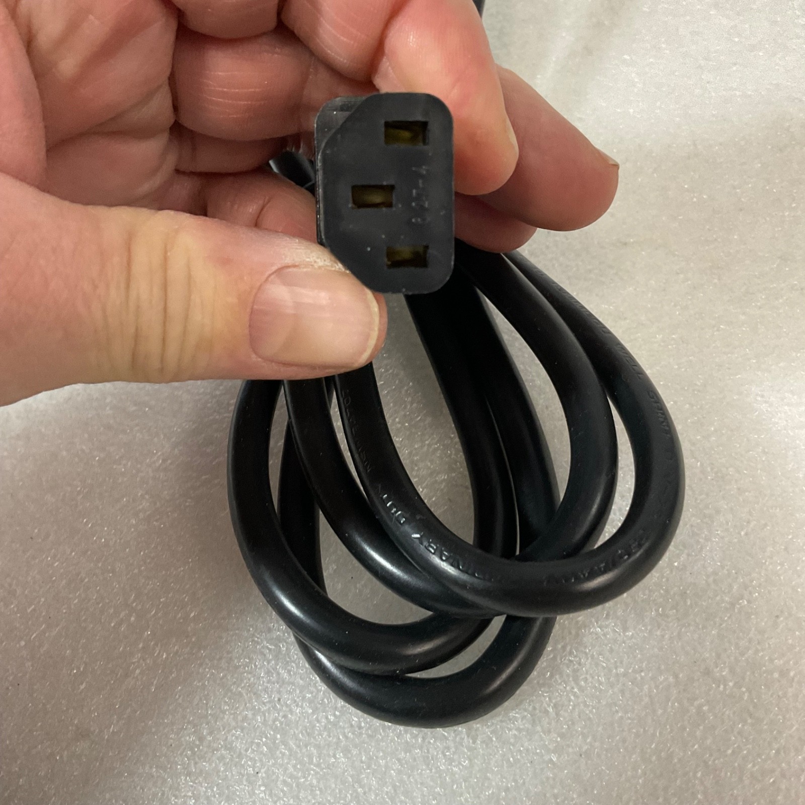 UK BS1363 to IEC C13 Power Cord Black 72 in - Image 2