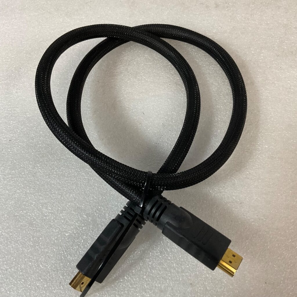 24 in Heavy Duty Braided HDMI Cable Gold Tone Connectors Male to Male - Image 1