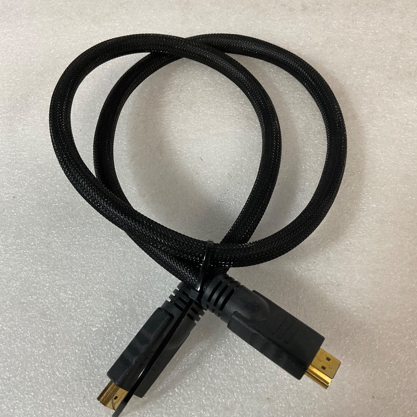 24 in Heavy Duty Braided HDMI Cable Gold Tone Connectors Male to Male - Image 1