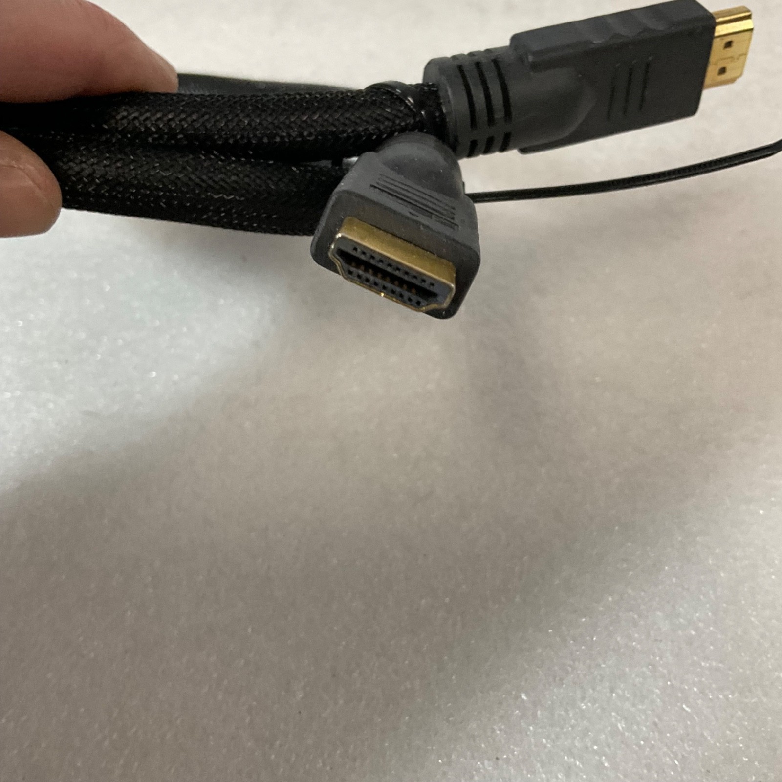 24 in Heavy Duty Braided HDMI Cable Gold Tone Connectors Male to Male - Image 3