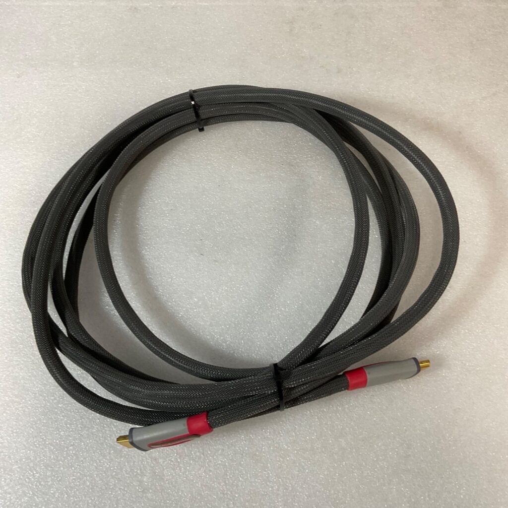 Rocketfish HDMI Cable 144 in Heavy Duty Braided Gray Red Gold Plated - Image 1