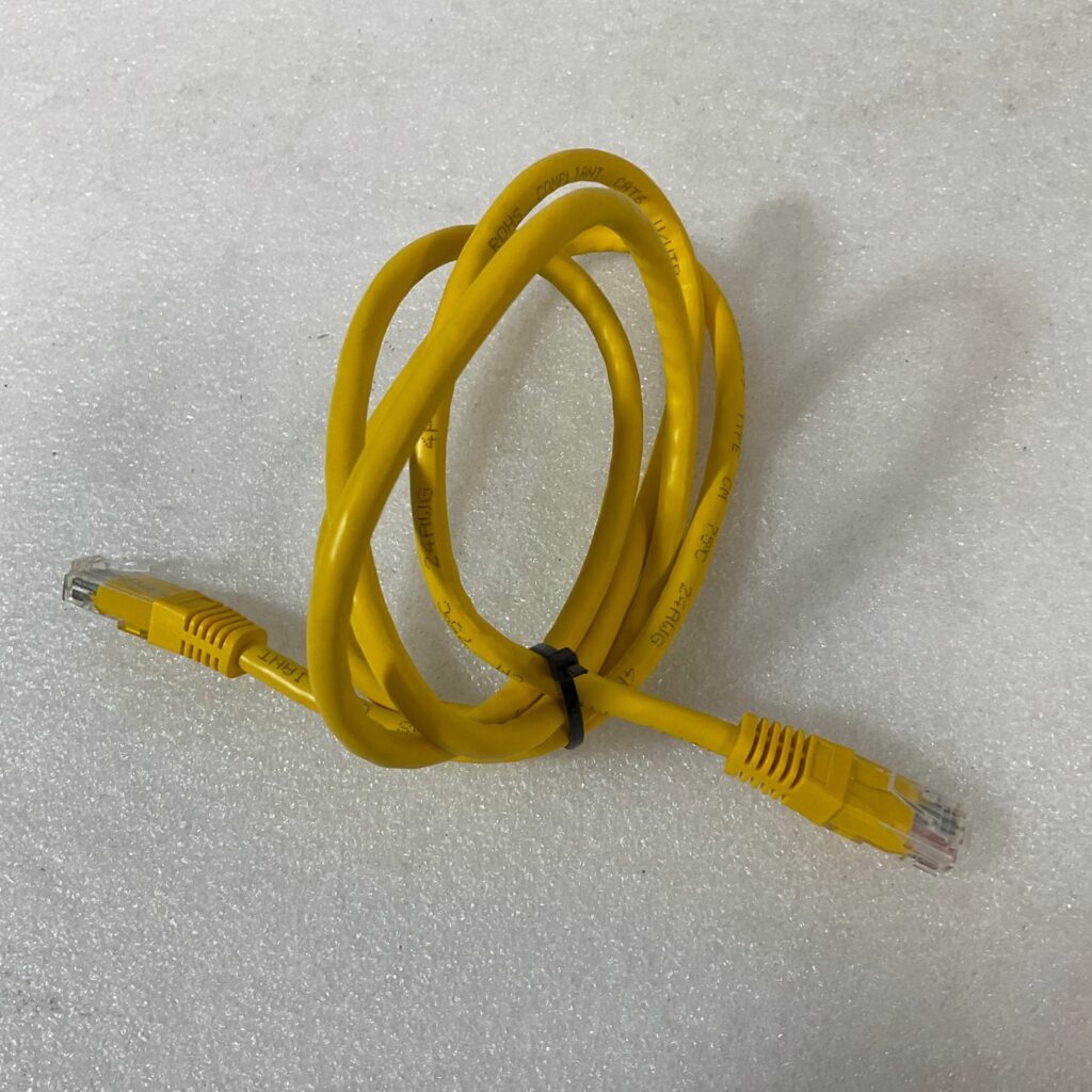 48 in Cat5 Ethernet Network Cable Yellow RJ45 Male to Male - Image 1