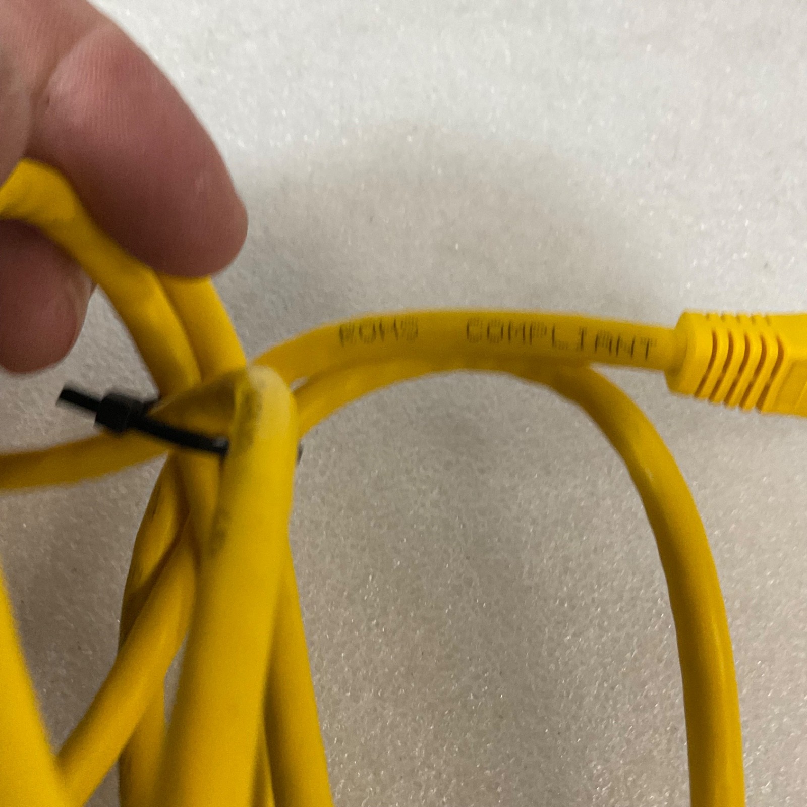 48 in Cat5 Ethernet Network Cable Yellow RJ45 Male to Male - Image 4