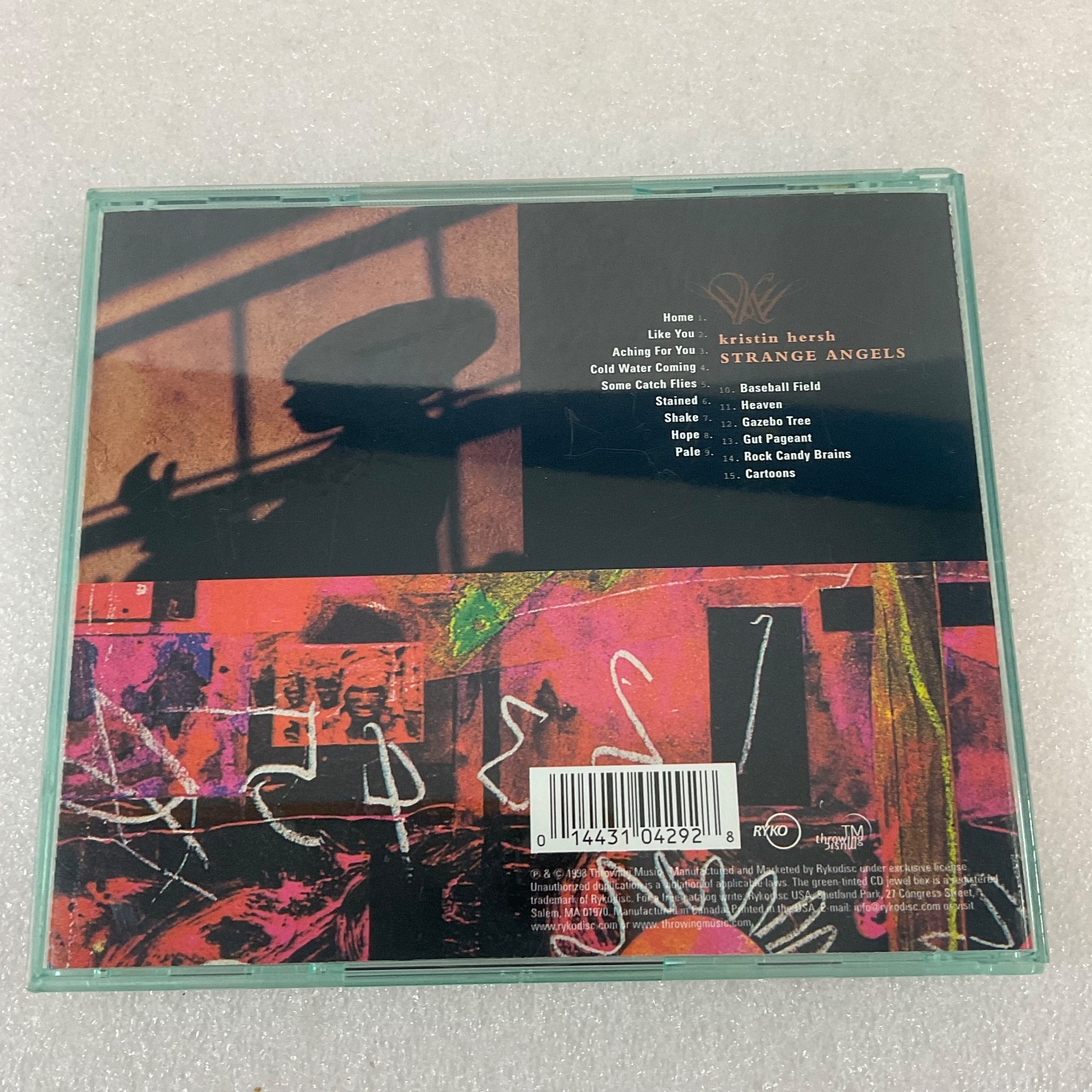 Kristin Hersh Strange Angels CD 1998 Ryko Orange Disc Alternative Rock - Image 1