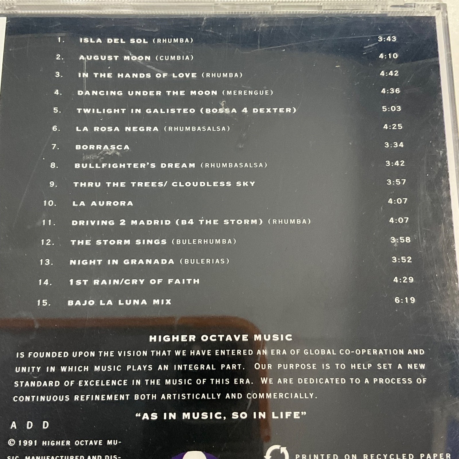 Ottmar Liebert Borrasca CD 1991 Higher Octave Music Luna Negra - Image 10