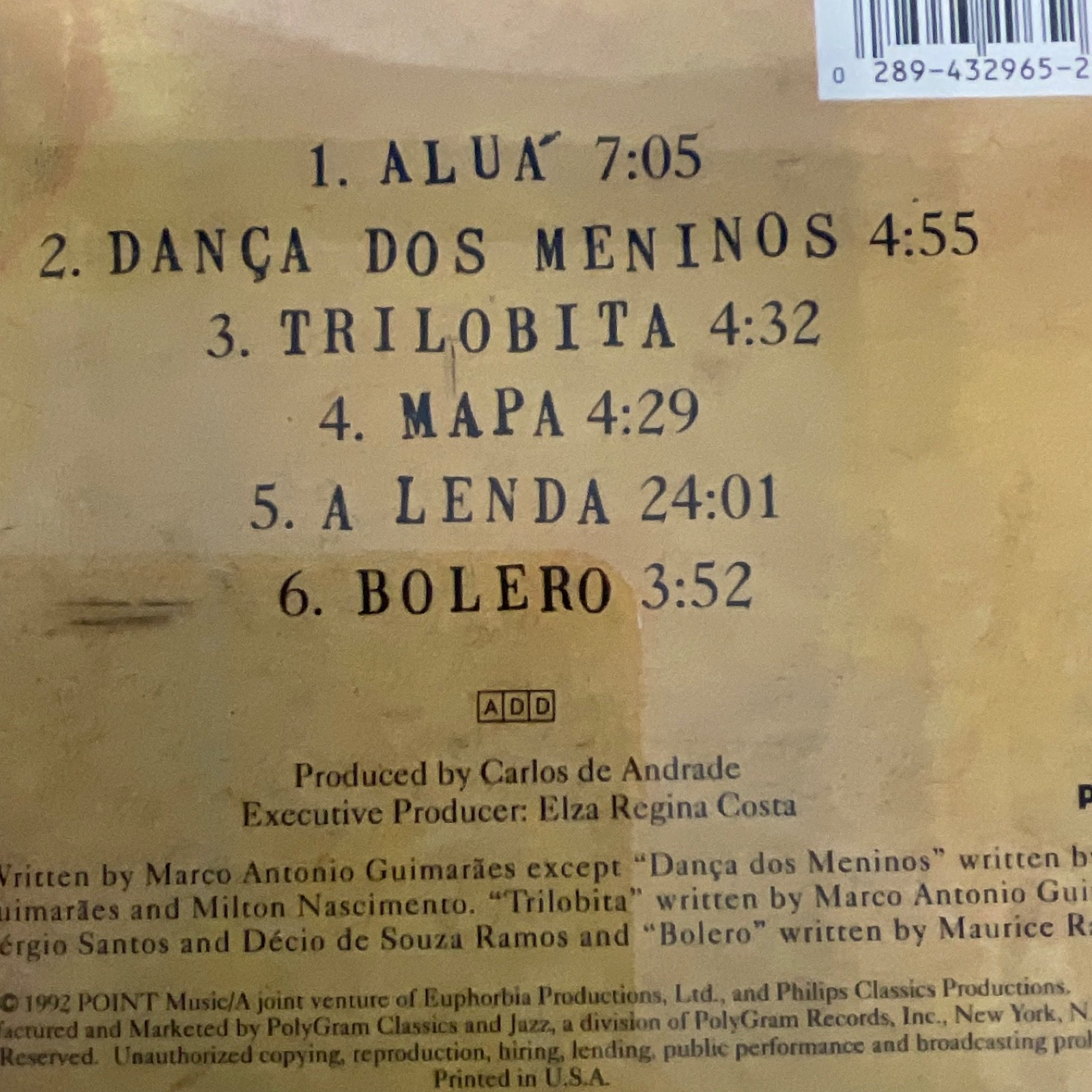 Uakti Mapa CD 1992 Point Philips Brazilian Instrumental World Music - Image 11