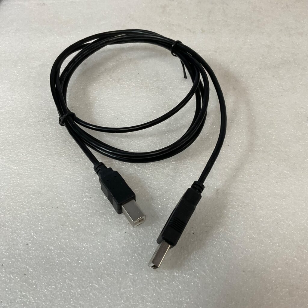 USB A to USB B Printer Cable 60 in Black Standard Male Connectors - Image 1