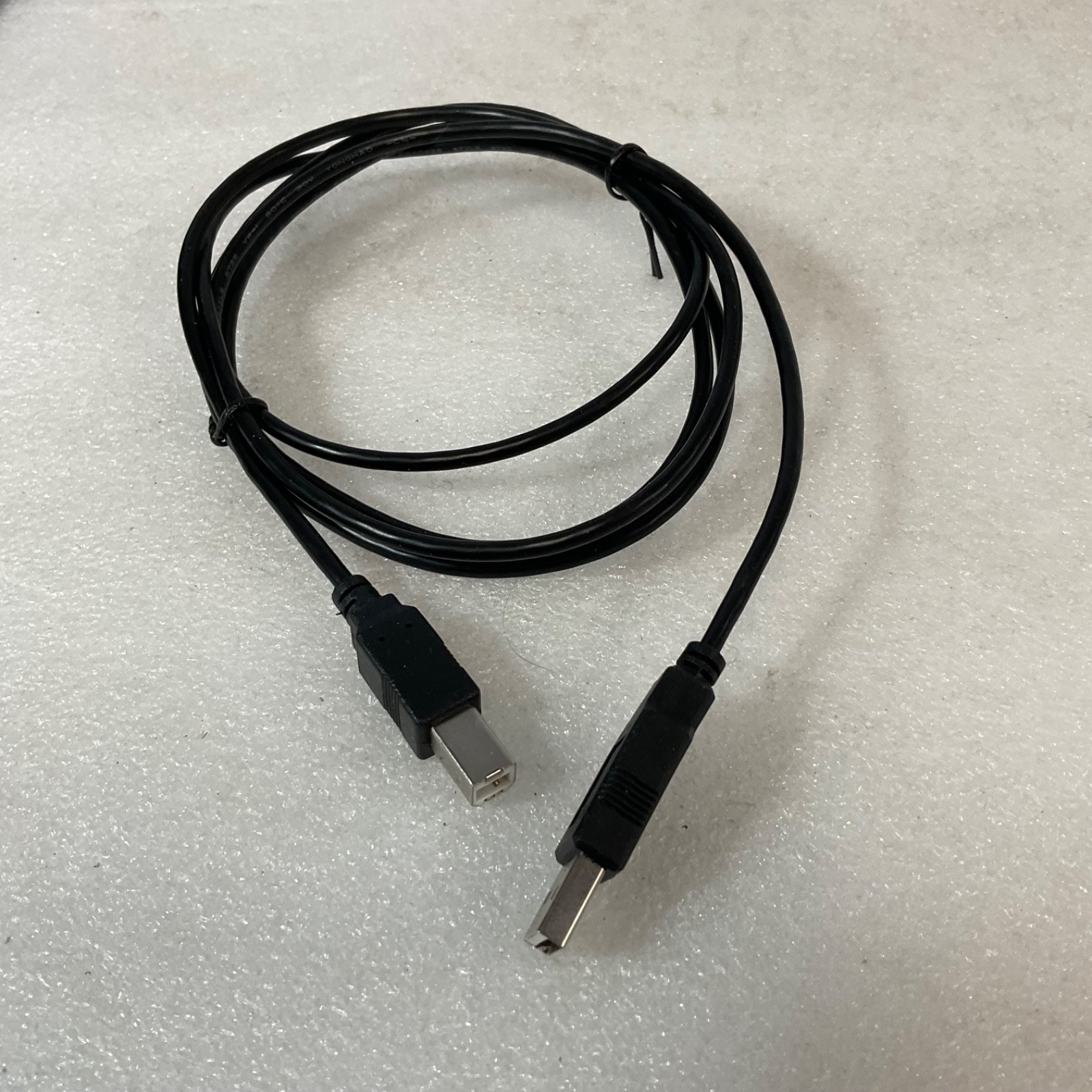 USB A to USB B Printer Cable 60 in Black Standard Male Connectors - Image 1