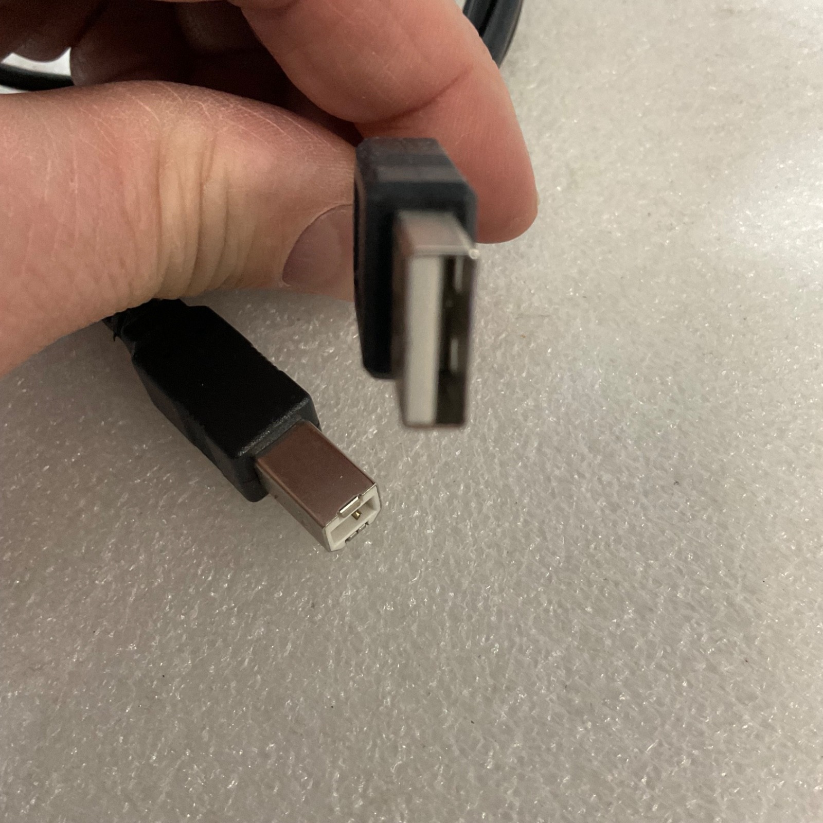 USB A to USB B Printer Cable 60 in Black Standard Male Connectors - Image 4