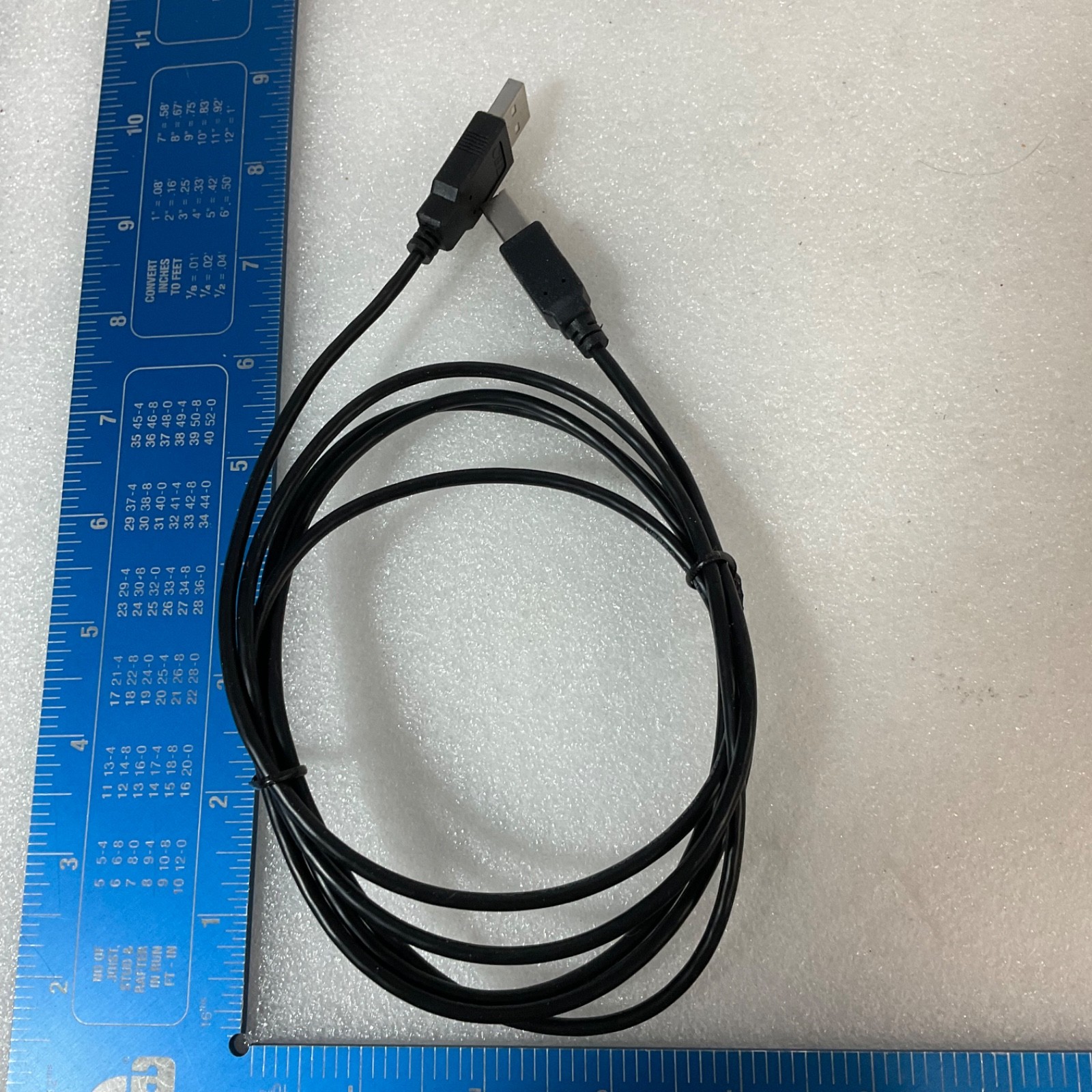 USB A to USB B Printer Cable 60 in Black Standard Male Connectors - Image 5