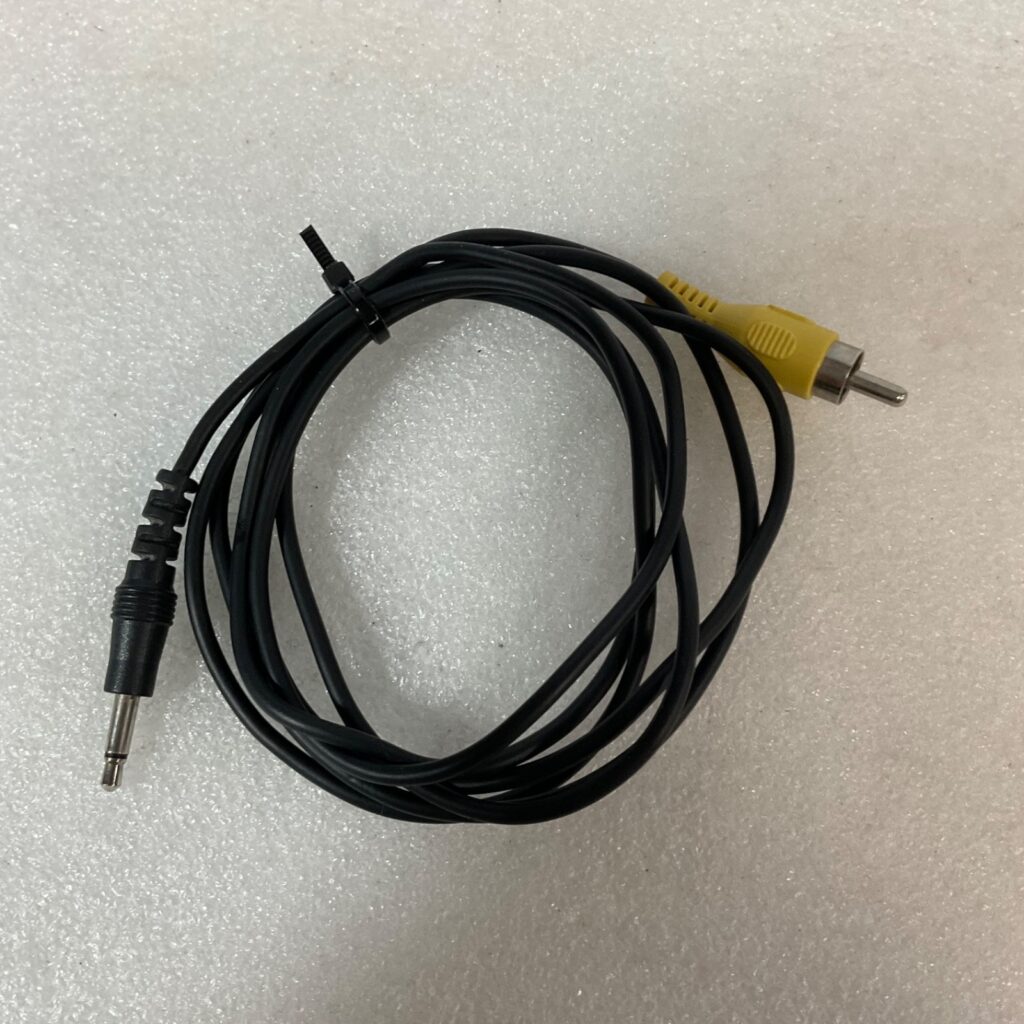 3.5mm TRS Male to RCA Male Composite Video Cable Black 60 in - Image 1